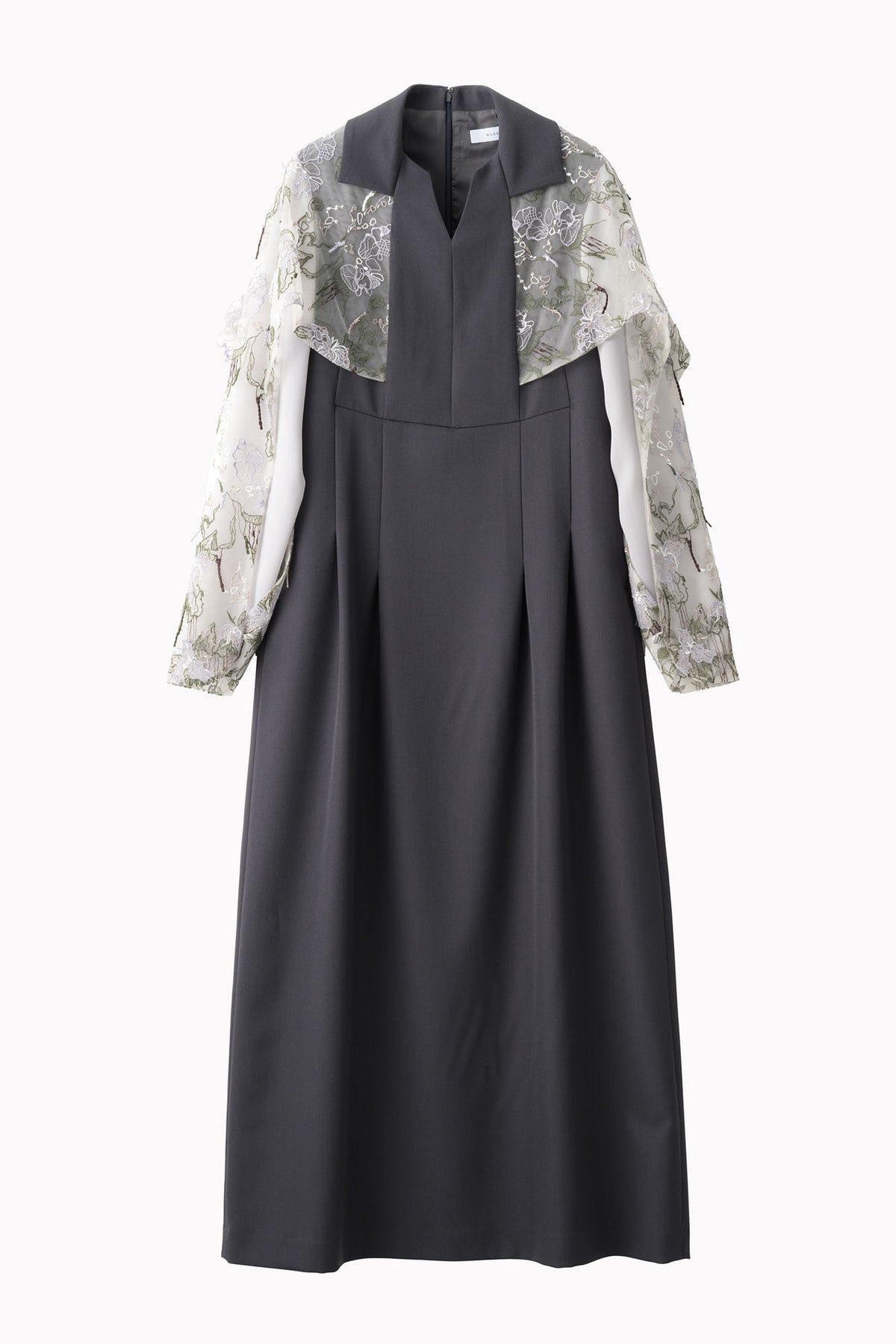 Tears flower lace dress (Gray)