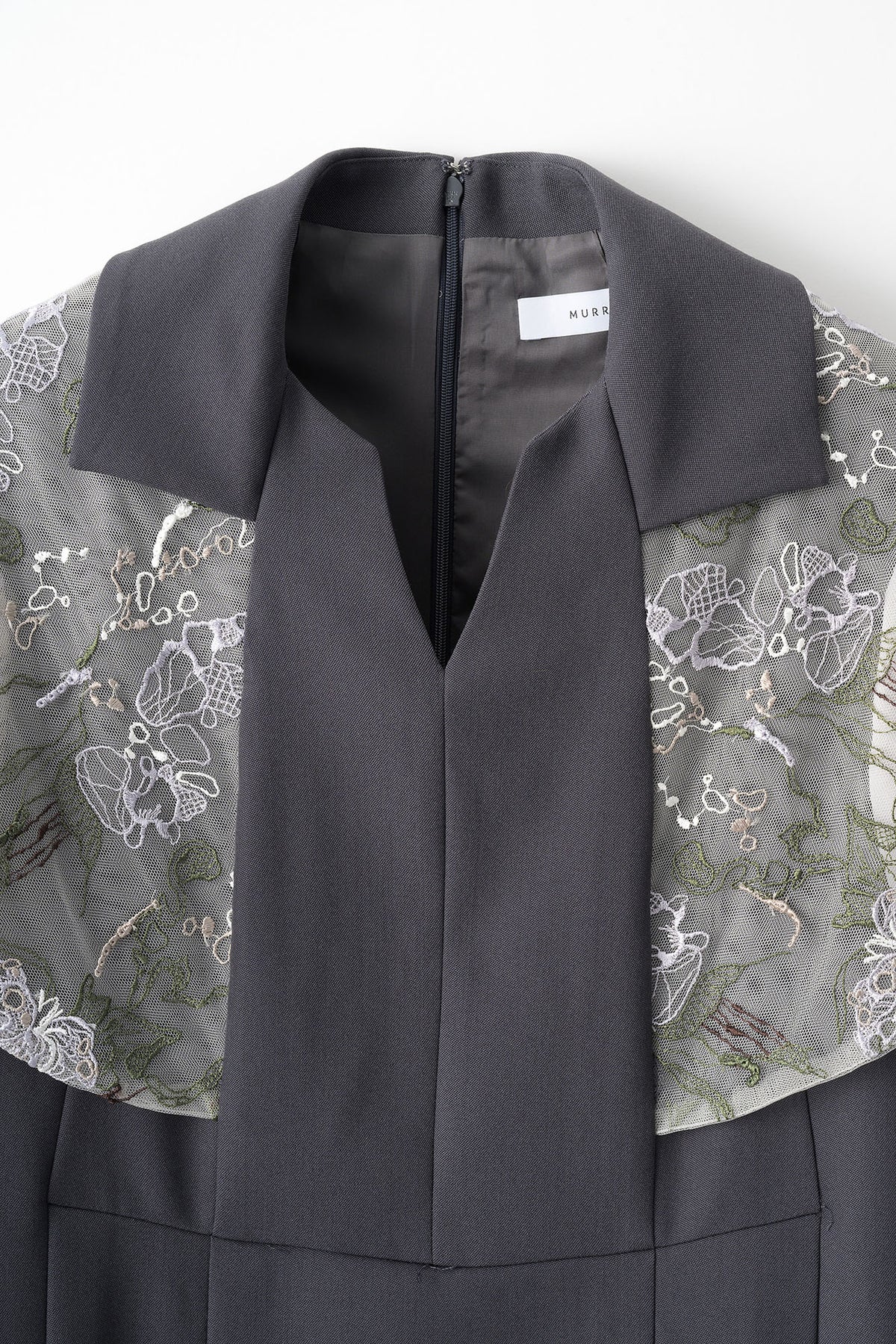 Tears flower lace dress (Gray)