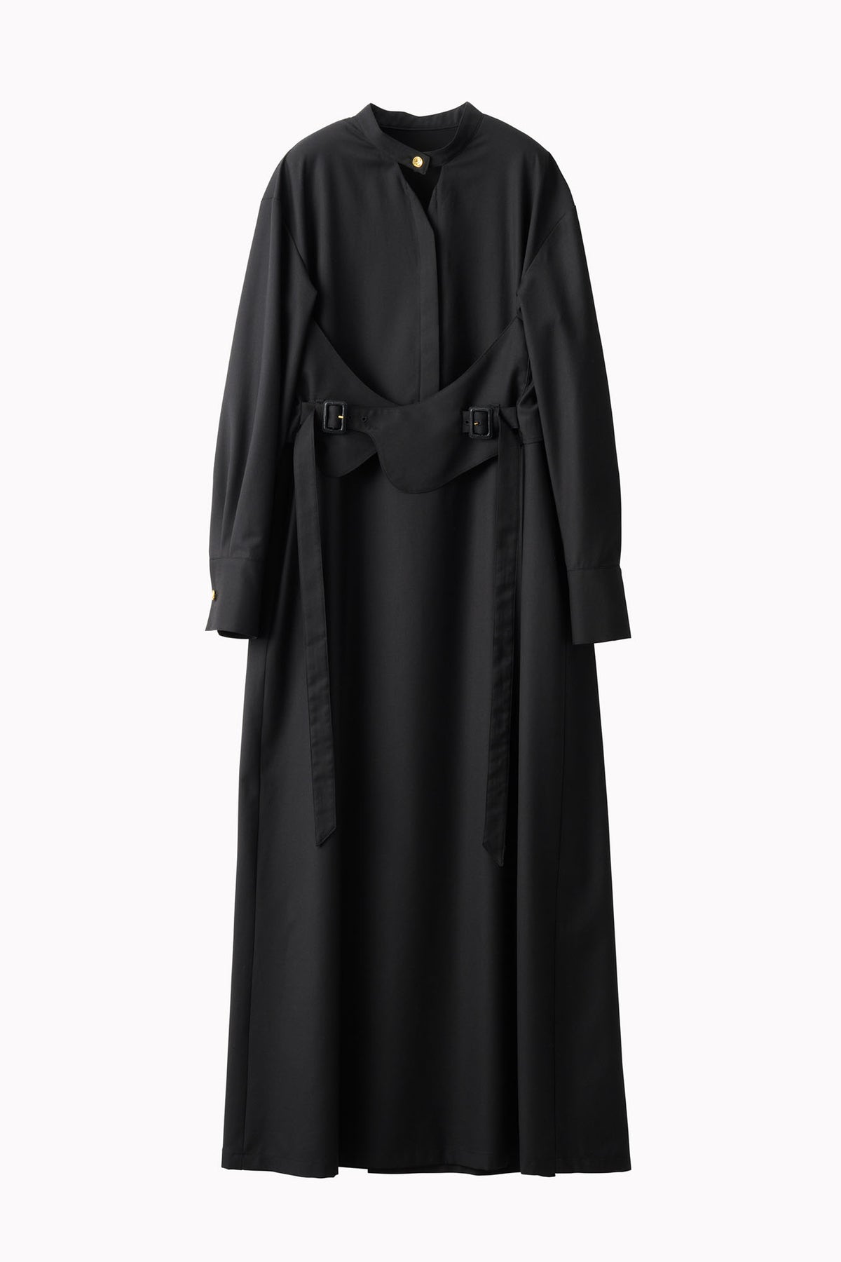 Cape belt dress (Black)