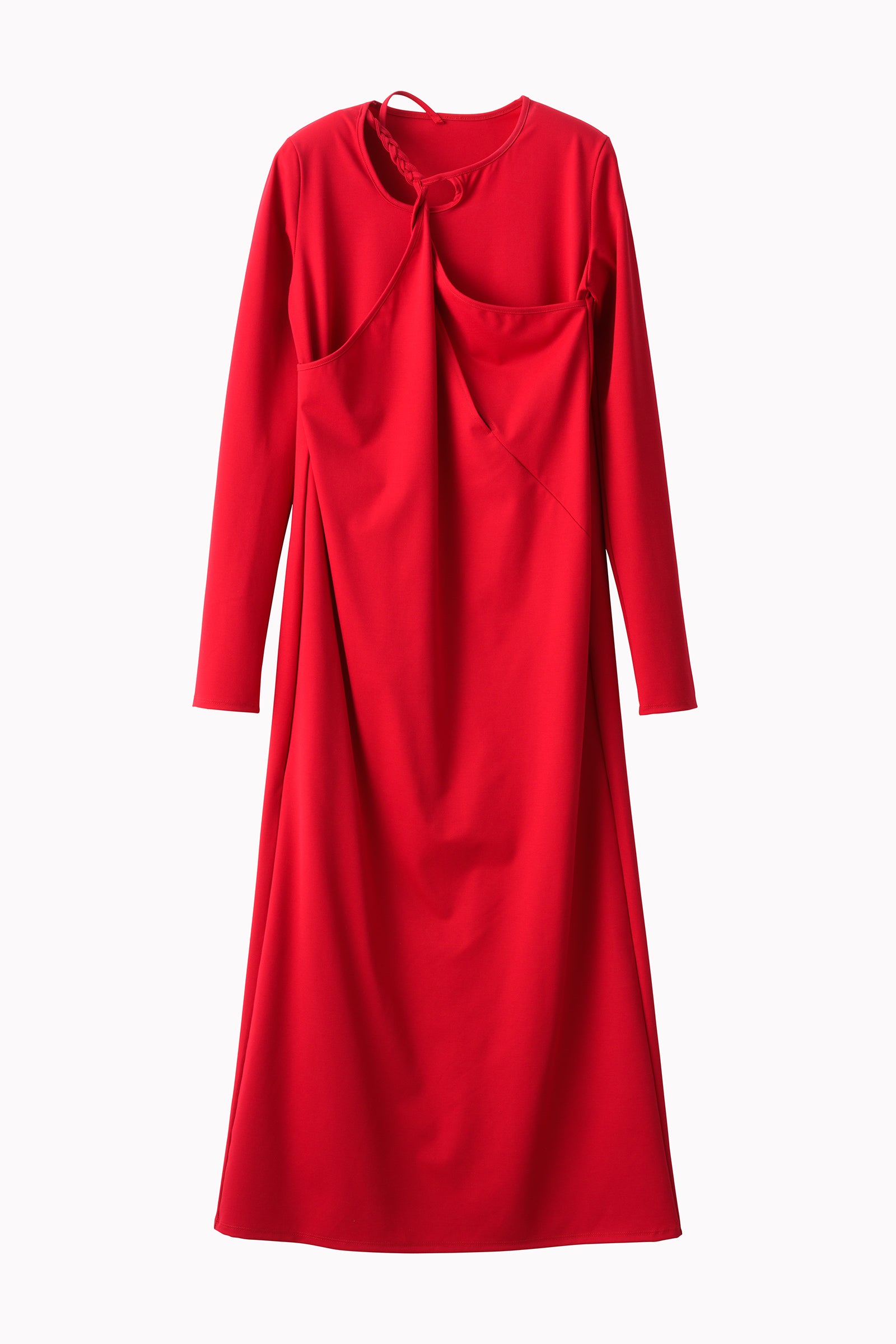 Twist jersey dress (Red)