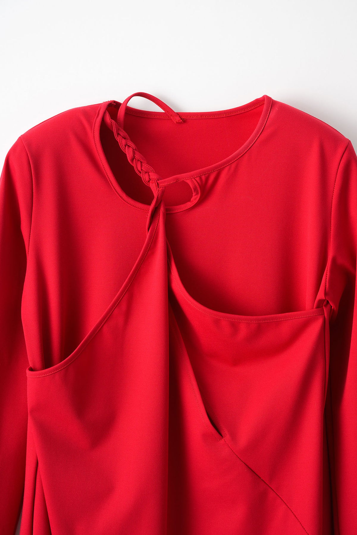 Twist jersey dress (Red)