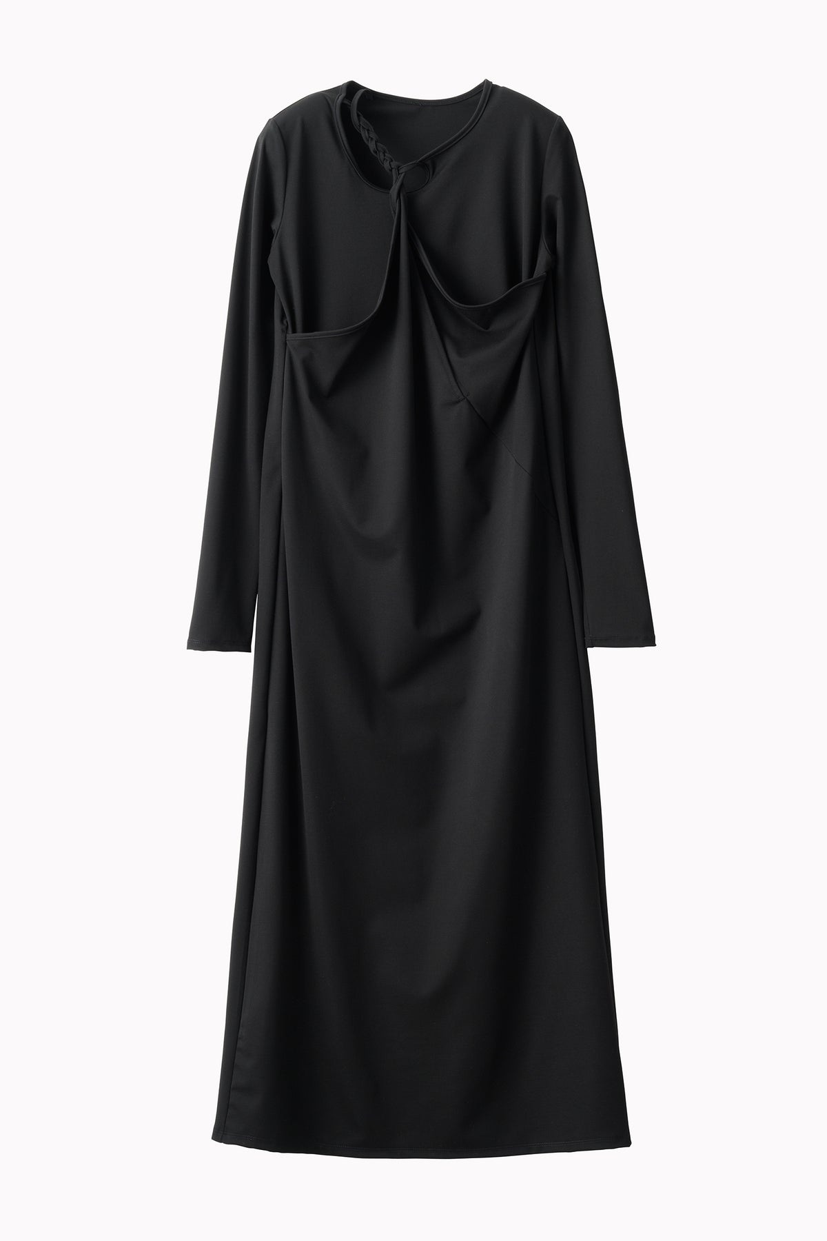 Twist jersey dress (Black)