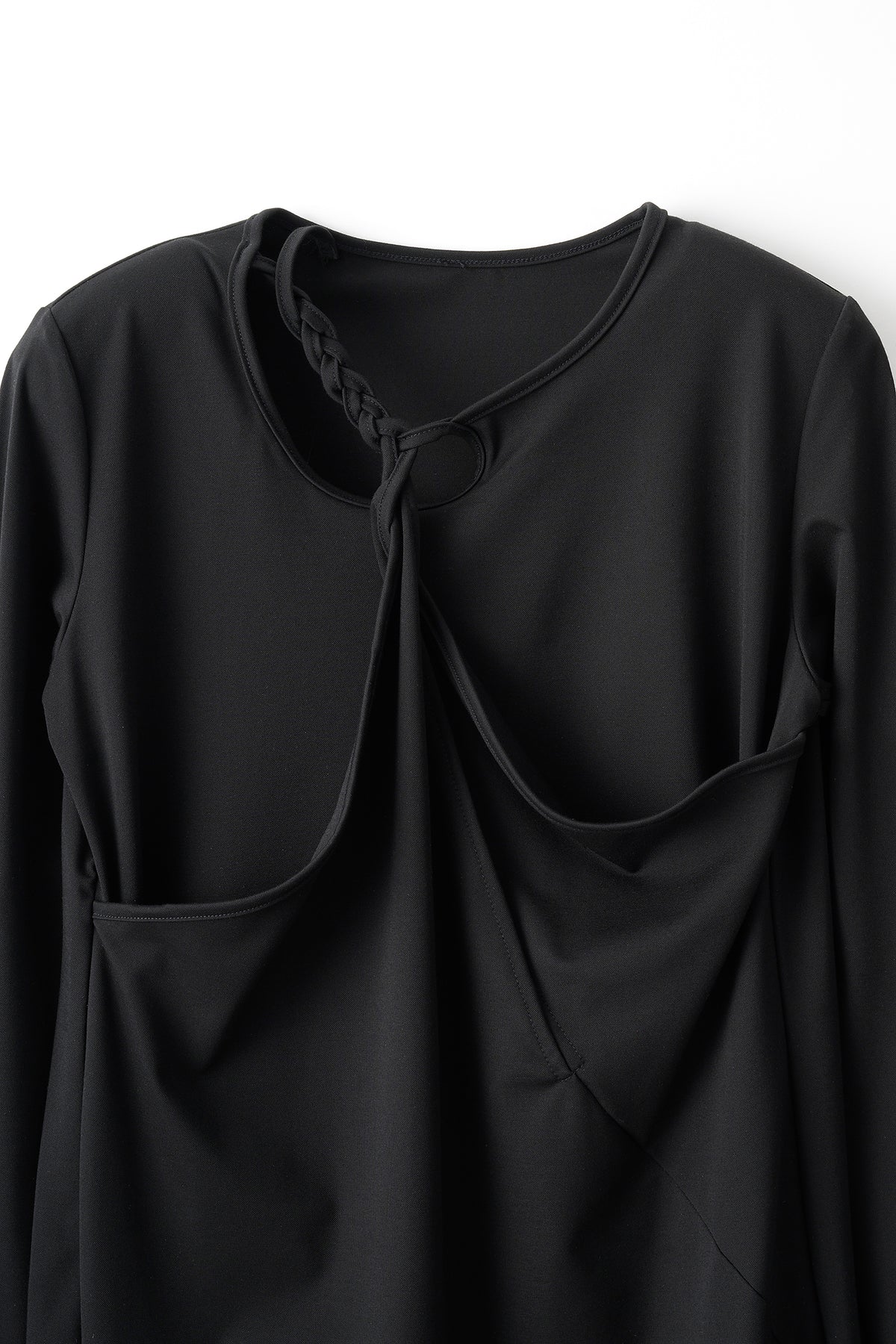 Twist jersey dress (Black)