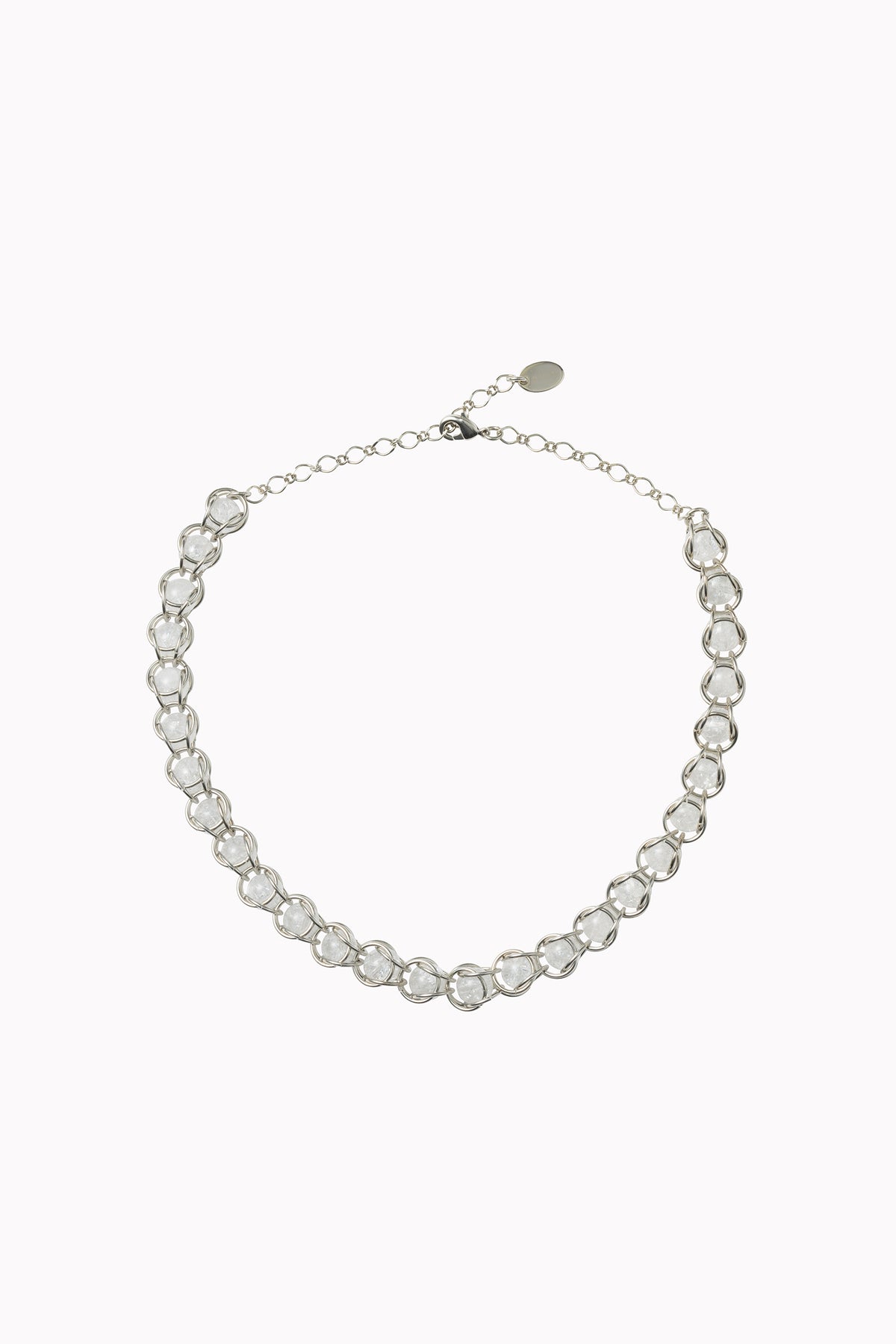 Chain mail necklace (Clear)