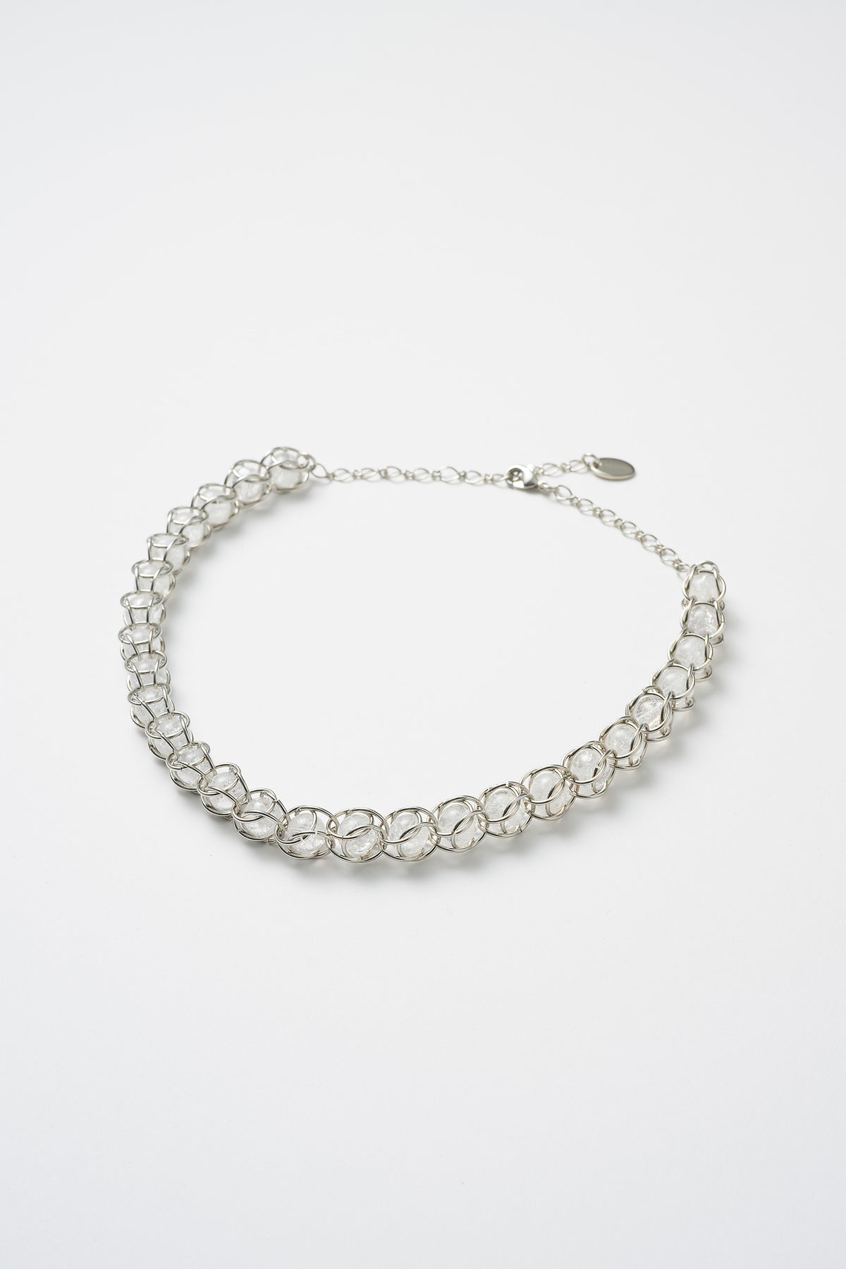 Chain mail necklace (Clear)