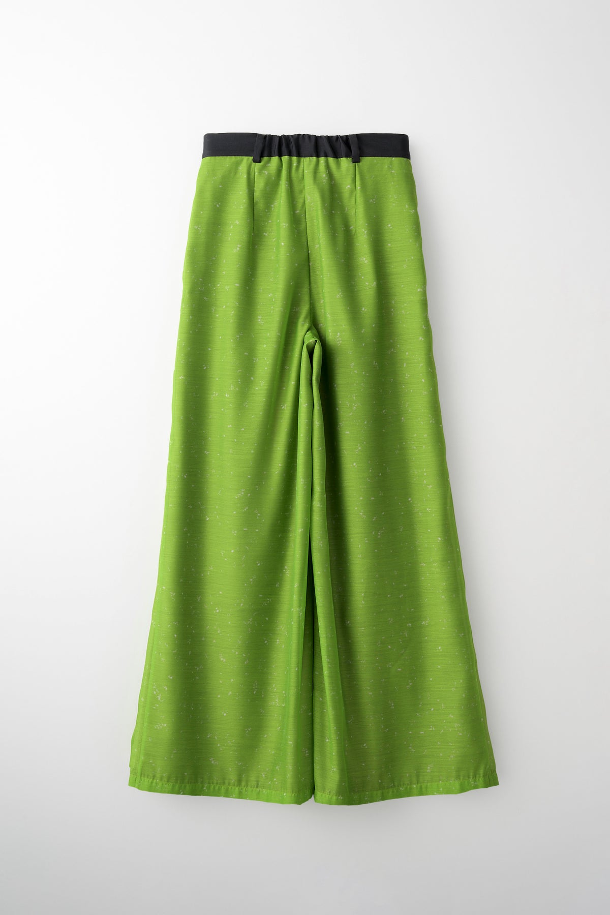 "Poppy" drawing wide slacks (Light green)