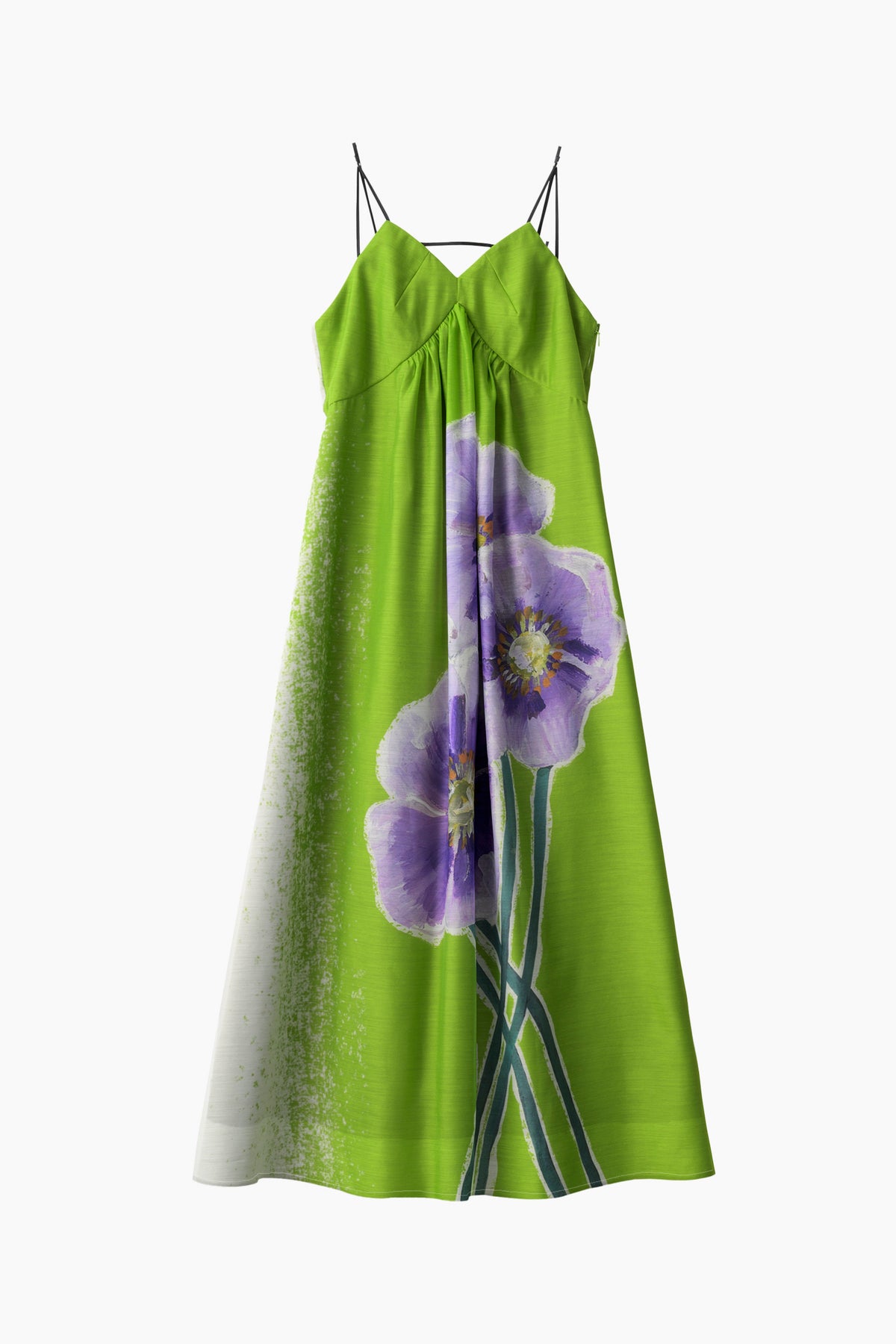 "Poppy" drawing camisole dress (Light green)