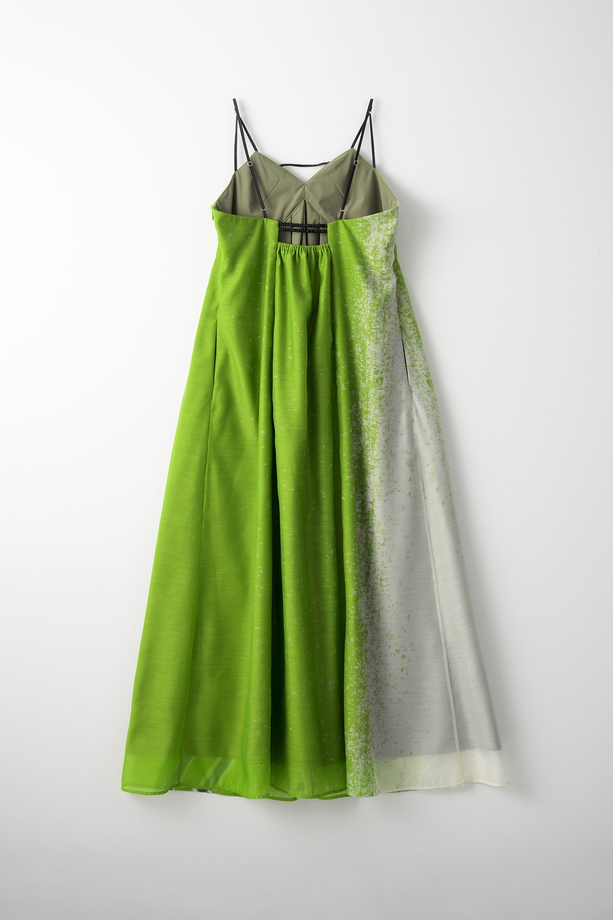 "Poppy" drawing camisole dress (Light green)