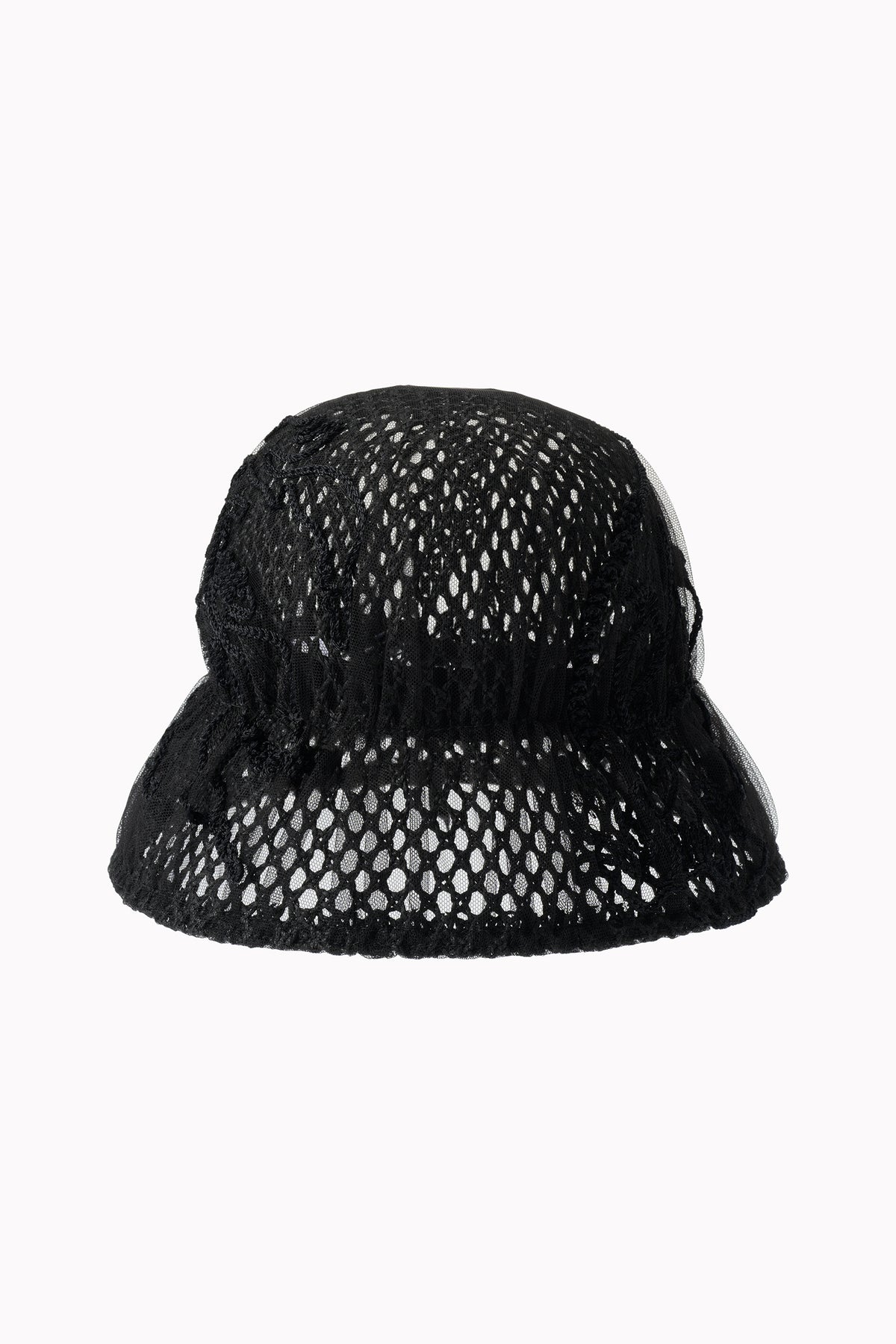 "Sea pea" Embroidered hat (Black)