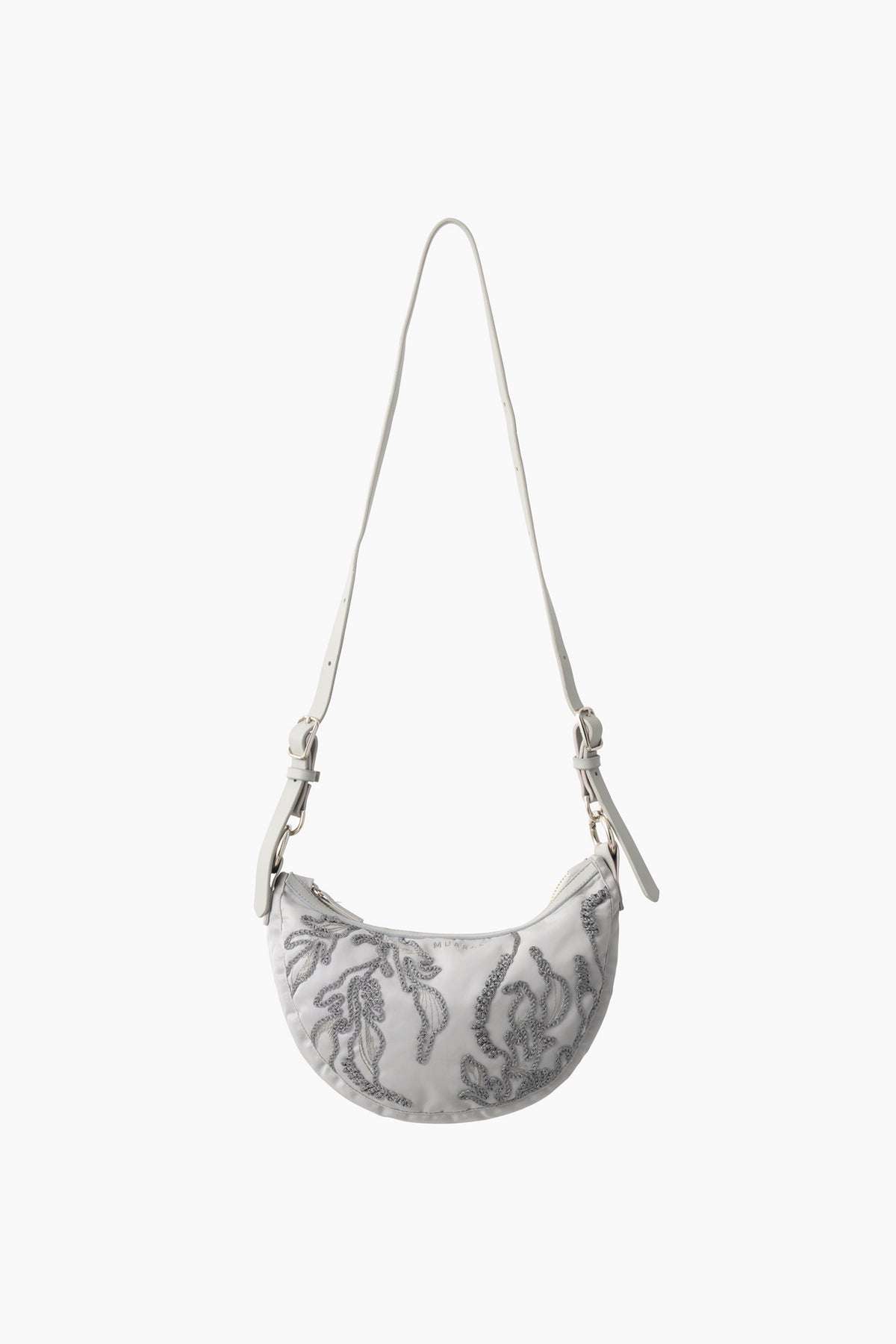 "Sea pea" embroidered bag (Light gray)