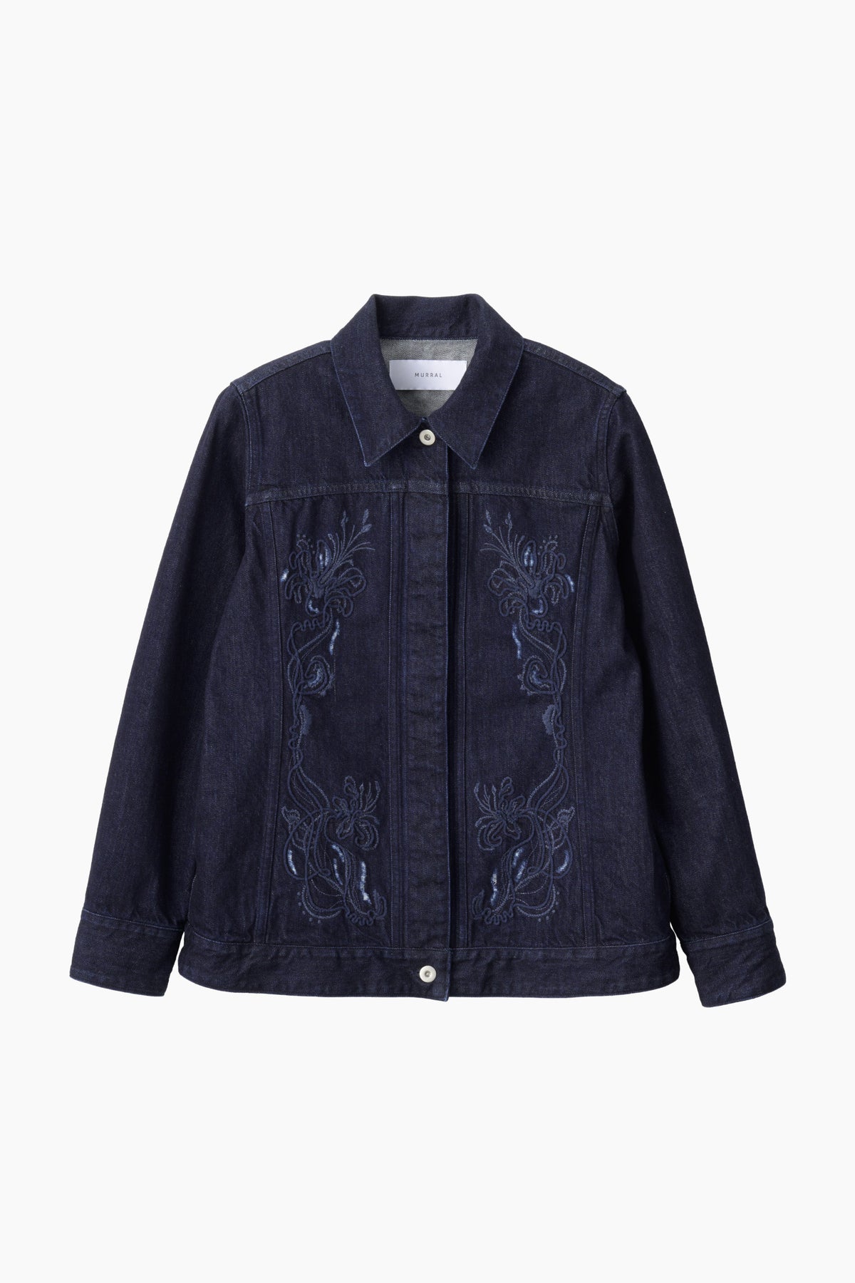Nerine embroidered denim jacket (Indigo)
