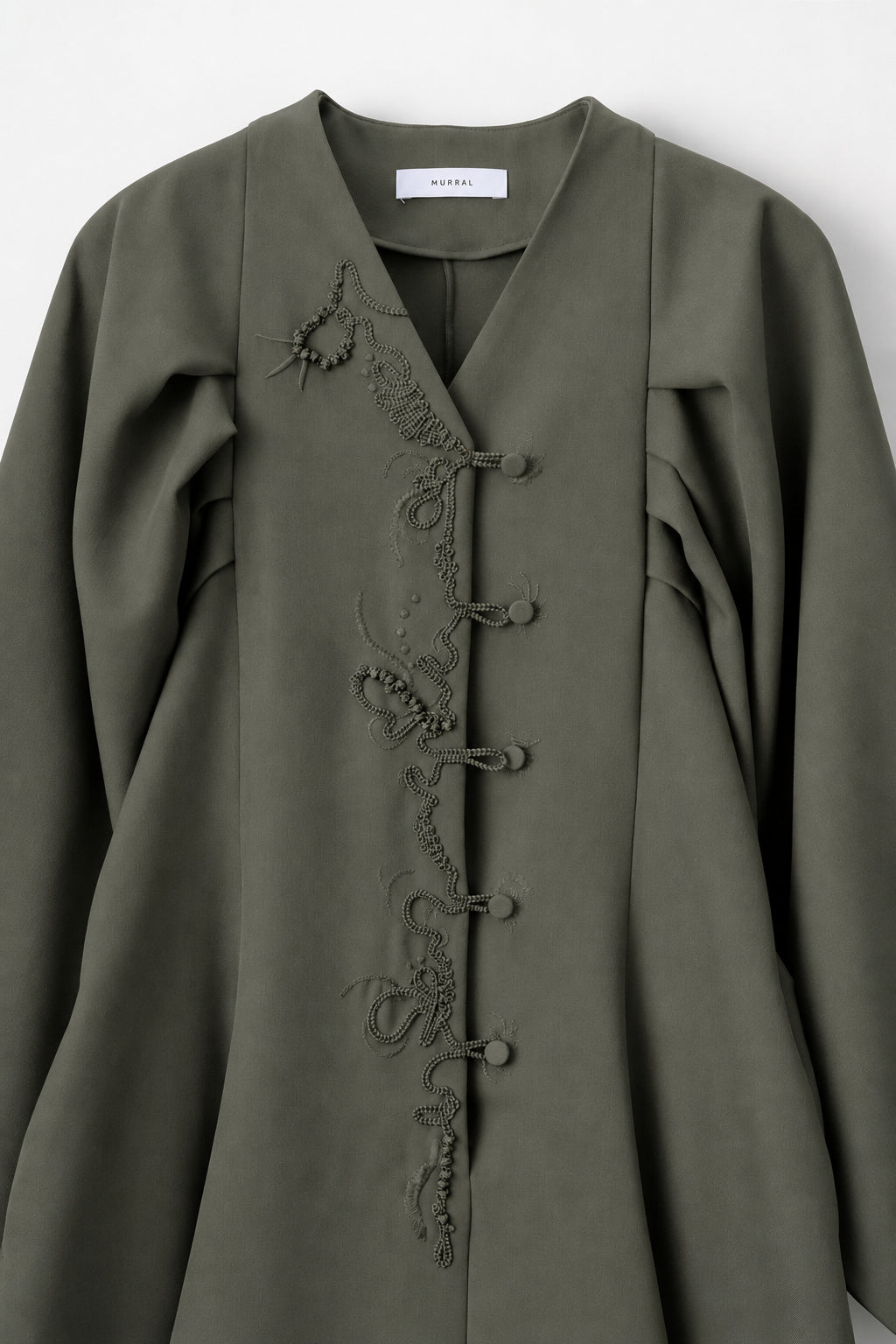 Quiet embroidered dress (Khaki)