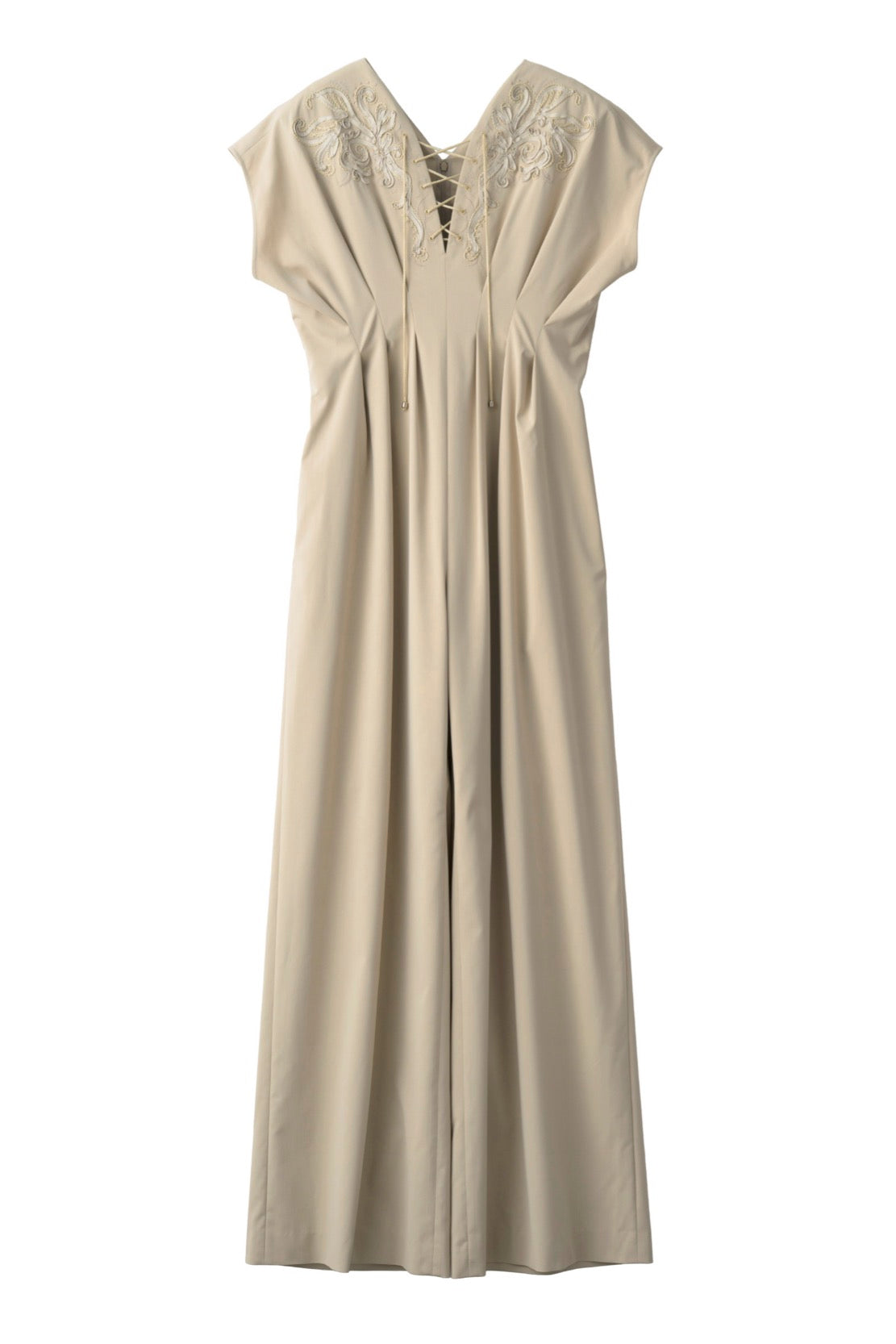 Glimmer embroidered jumpsuit (Beige)