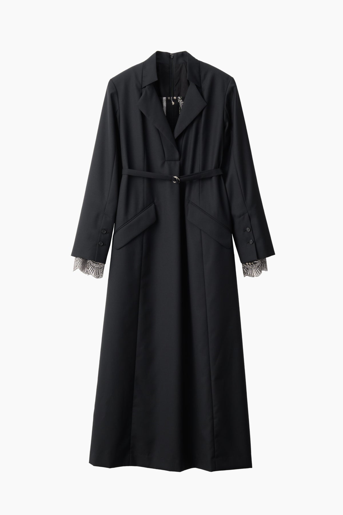 Classic lace jacket dress (Black)