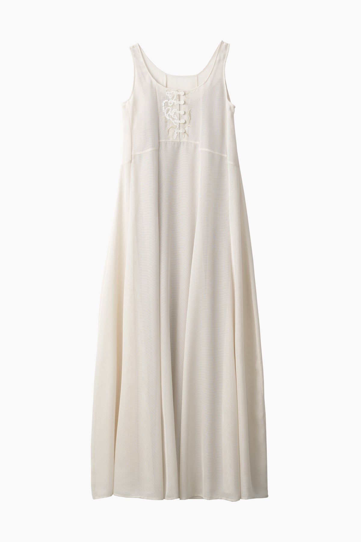 Loop embroidered mesh dress (Ivory)