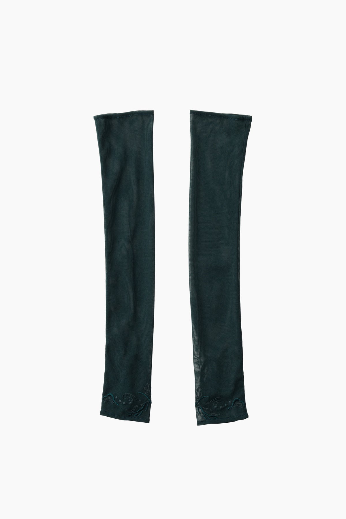 Embroidered mesh gloves (Dark green)