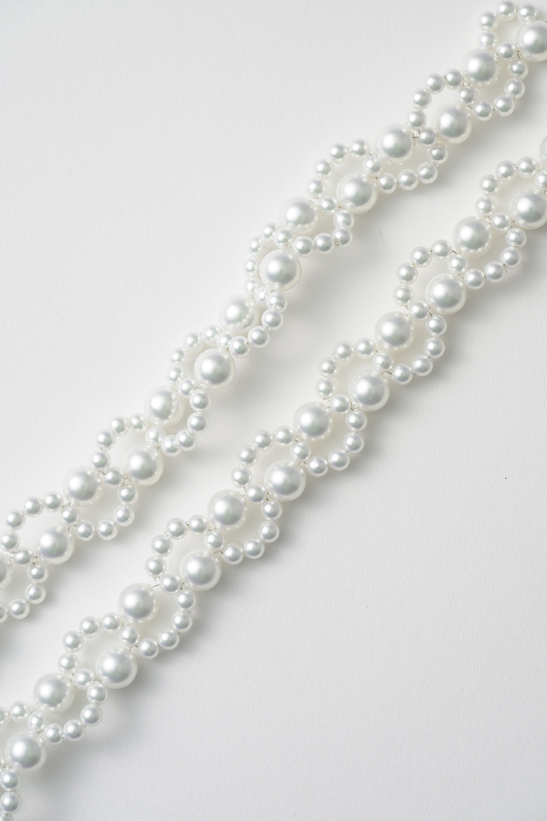 Grain pearl belt (White)