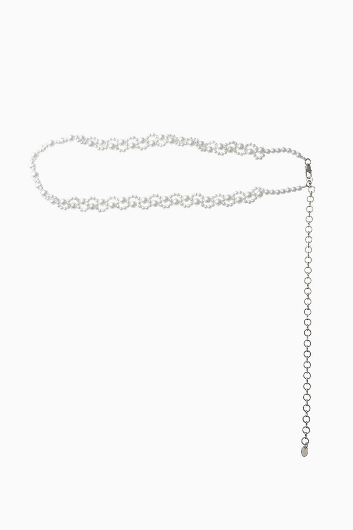 Grain pearl belt (White)