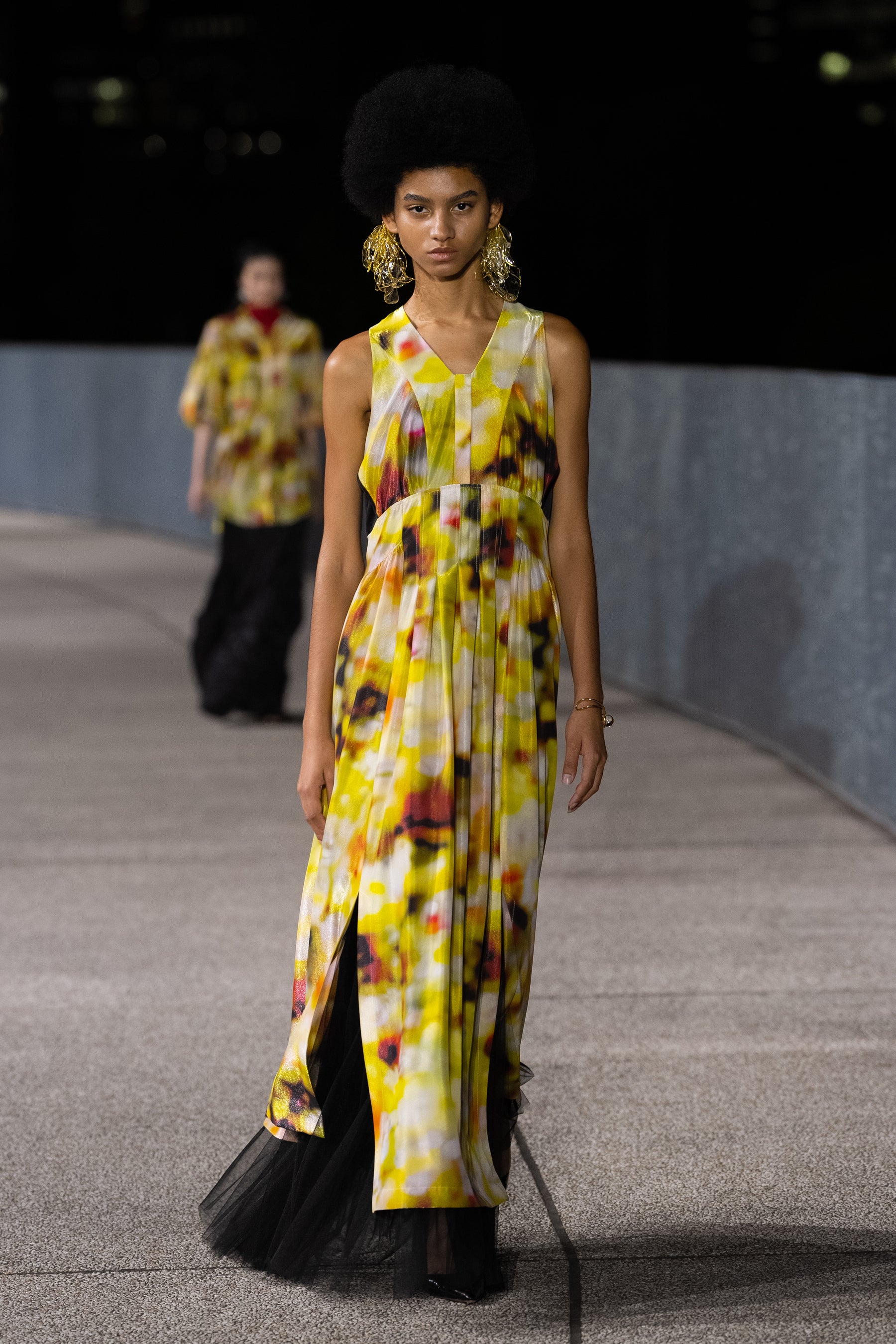 "Dizzy" layered dress (Yellow)