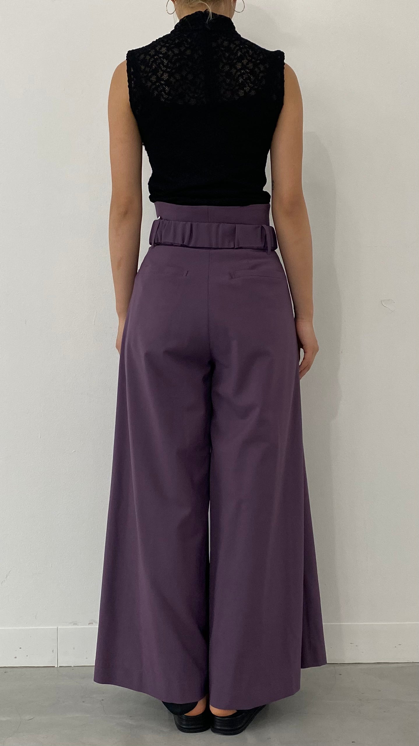 MURRAL Contrast wide slacks (Purple)