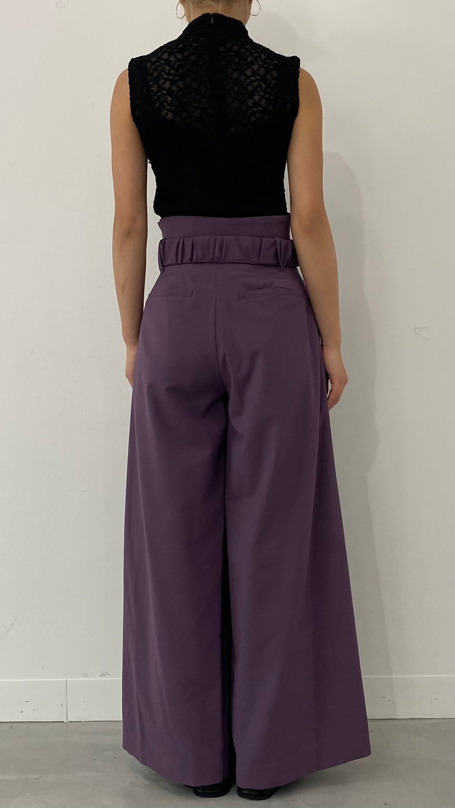 MURRAL Contrast wide slacks (Purple)