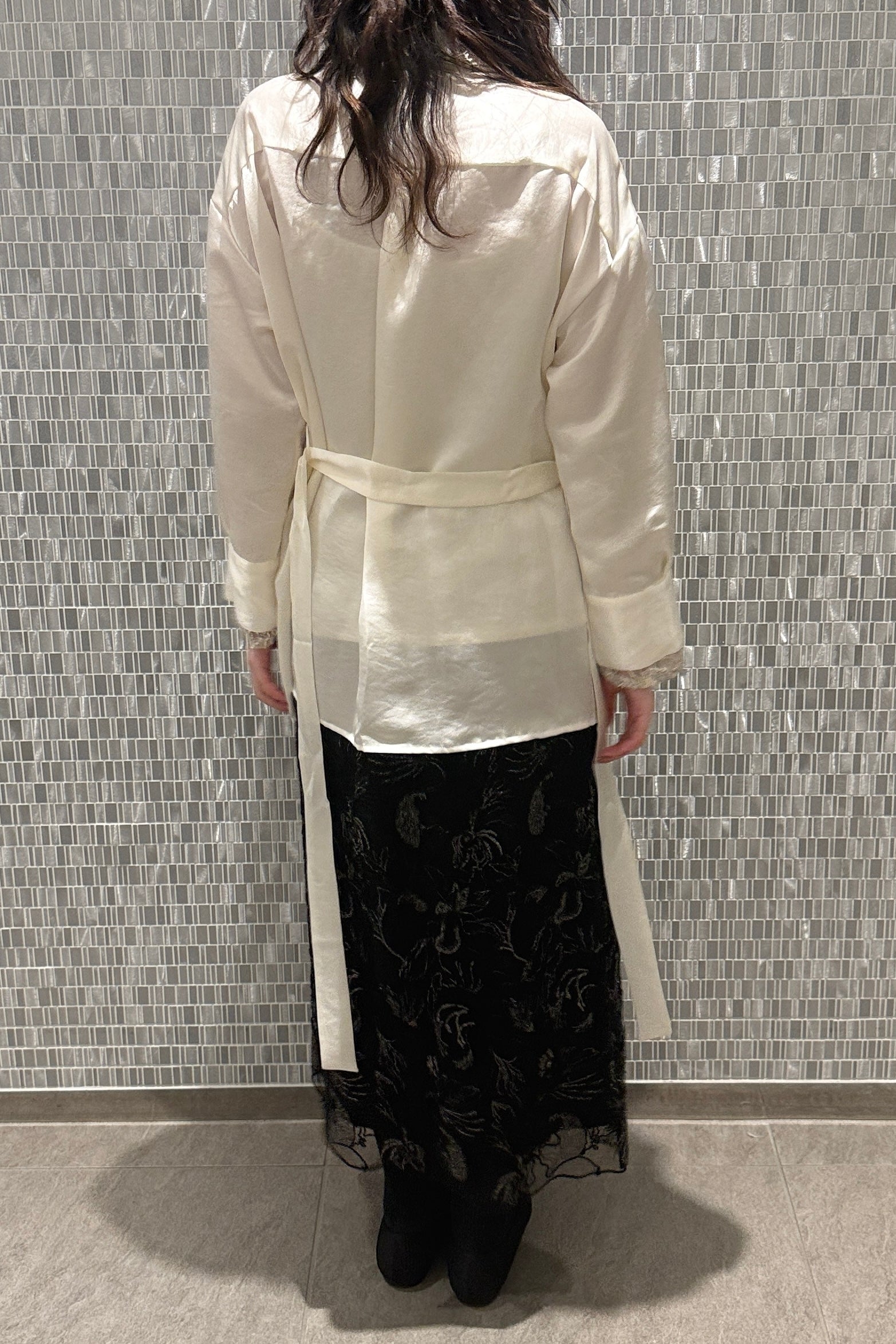 MURRAL Seem flower lace shirt (Ivory)