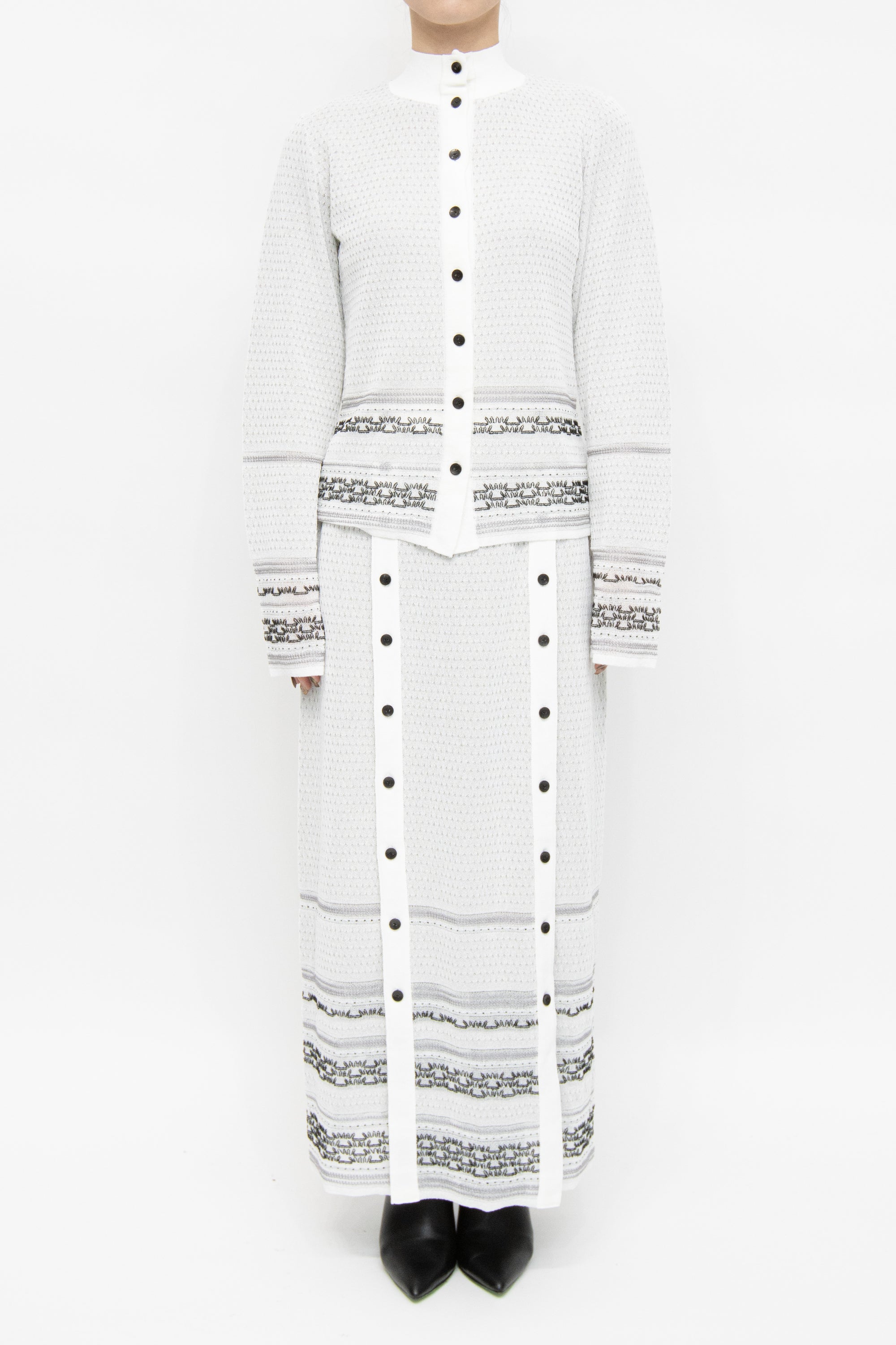 MURRAL Jewel knit top (White)