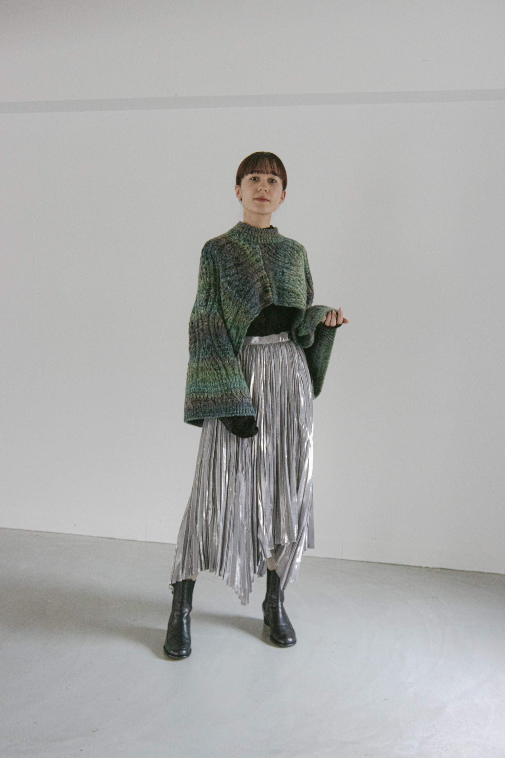 MURRAL Hazy knit vest (Green)