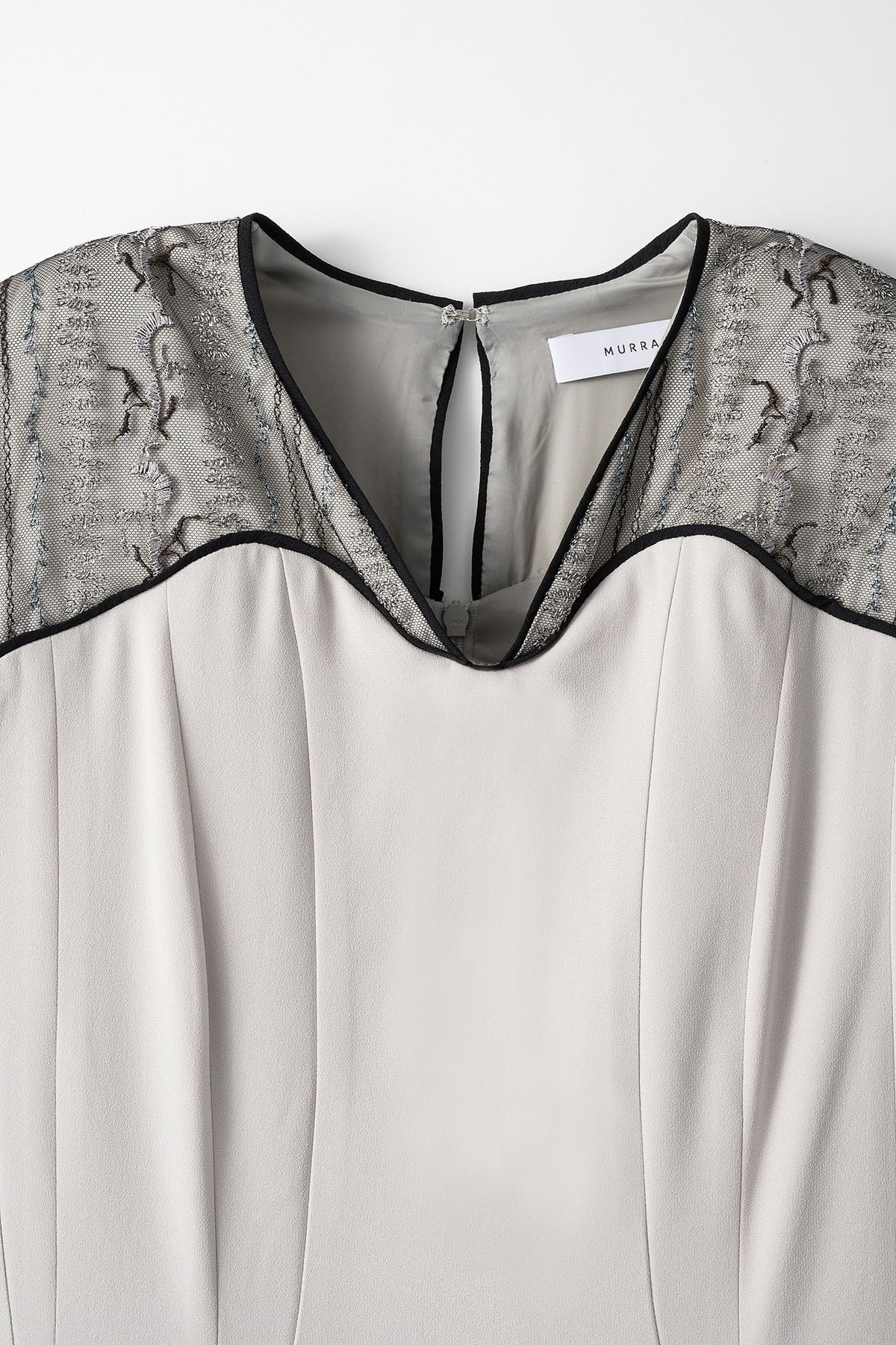 Petal lace dress (Ice gray)