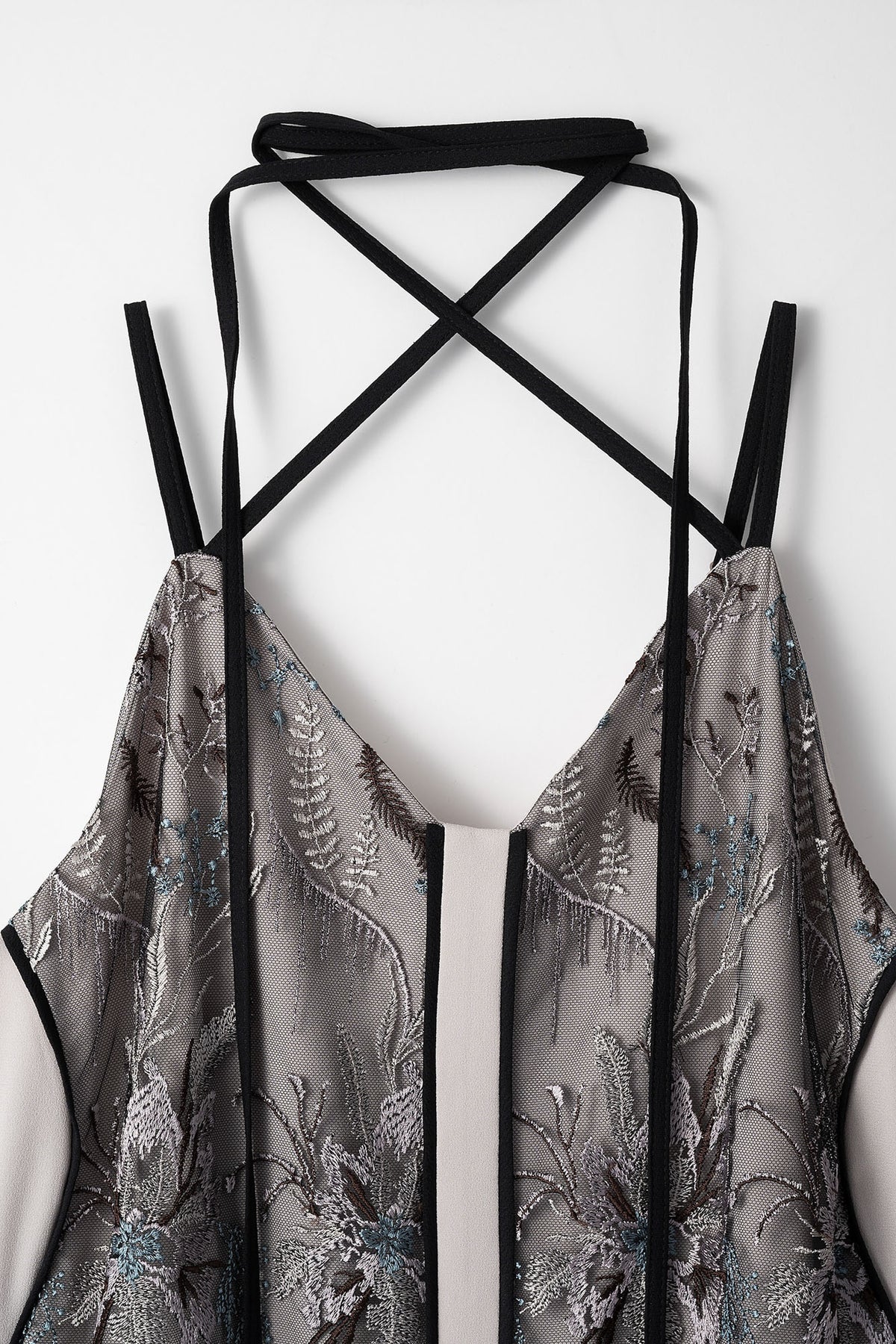 Petal lace overalls (Ice gray)