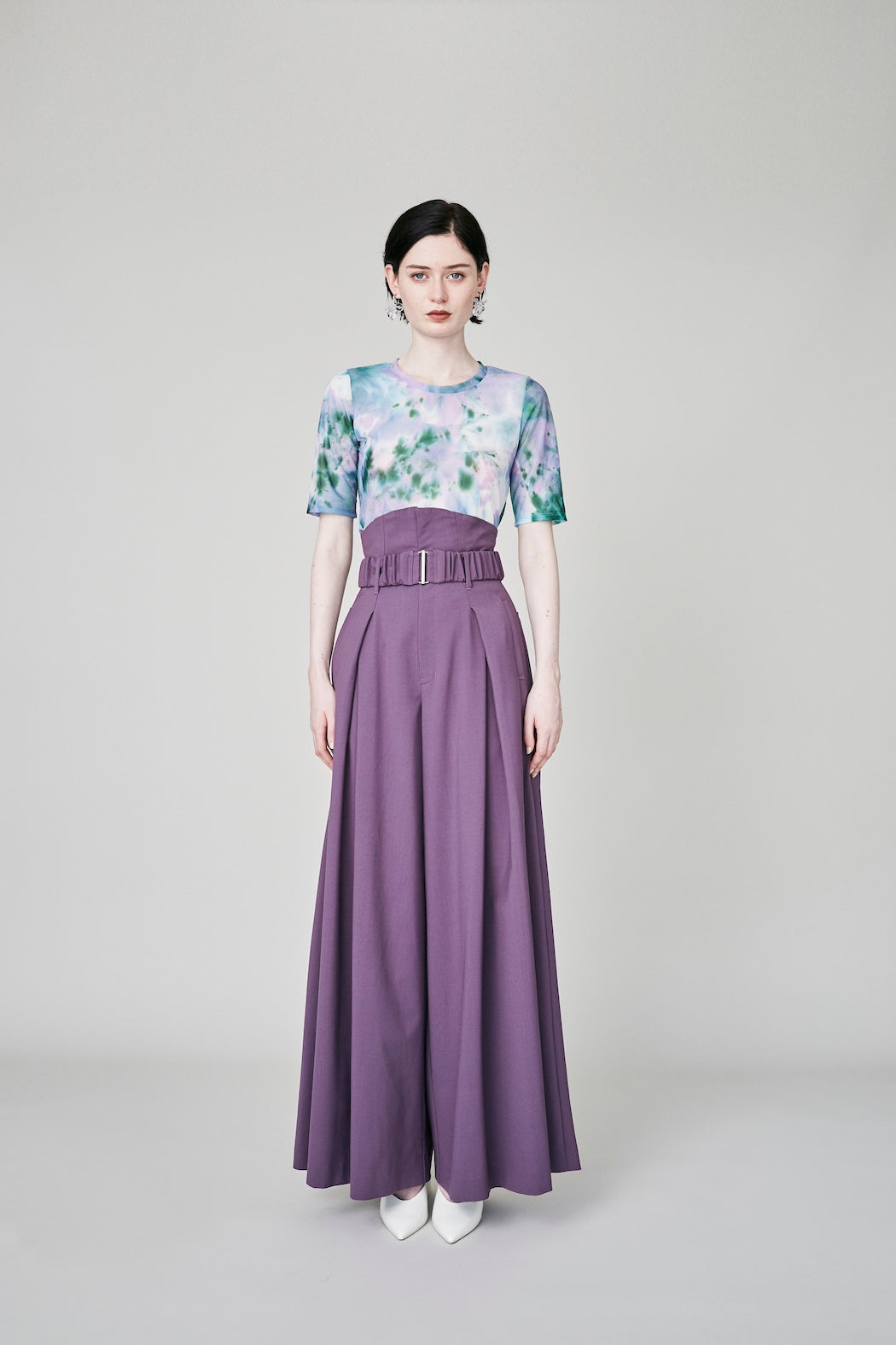 "Wake" sheer top  (Purple)