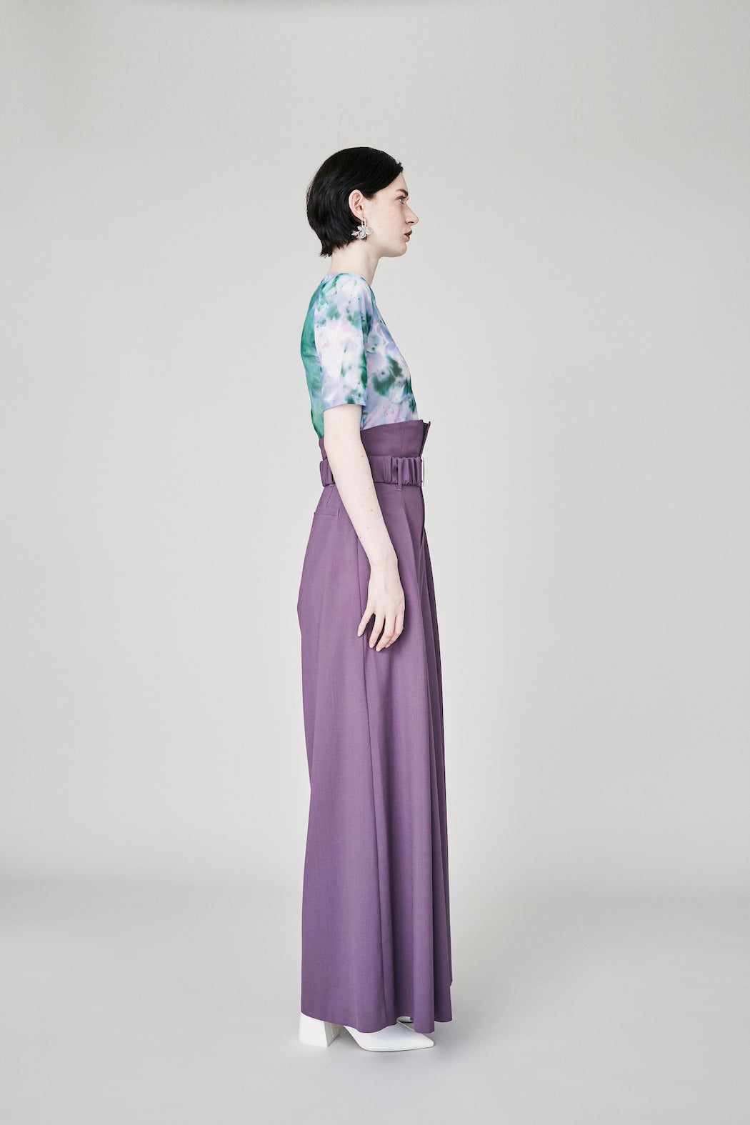 "Wake" sheer top  (Purple)