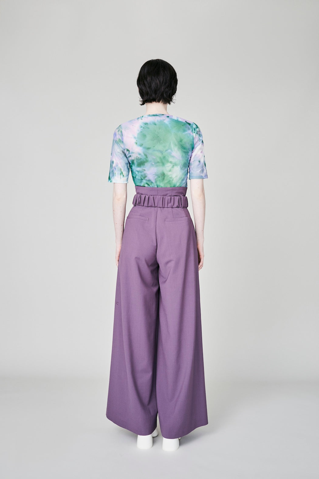 "Wake" sheer top  (Purple)