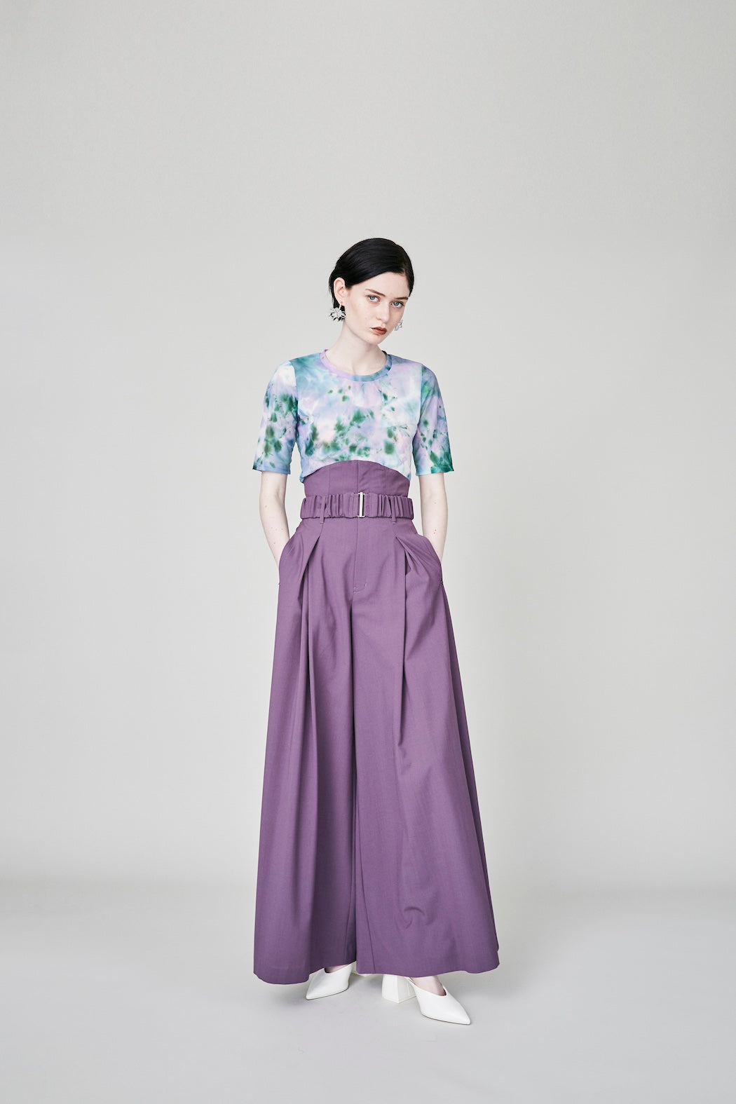 "Wake" sheer top  (Purple)