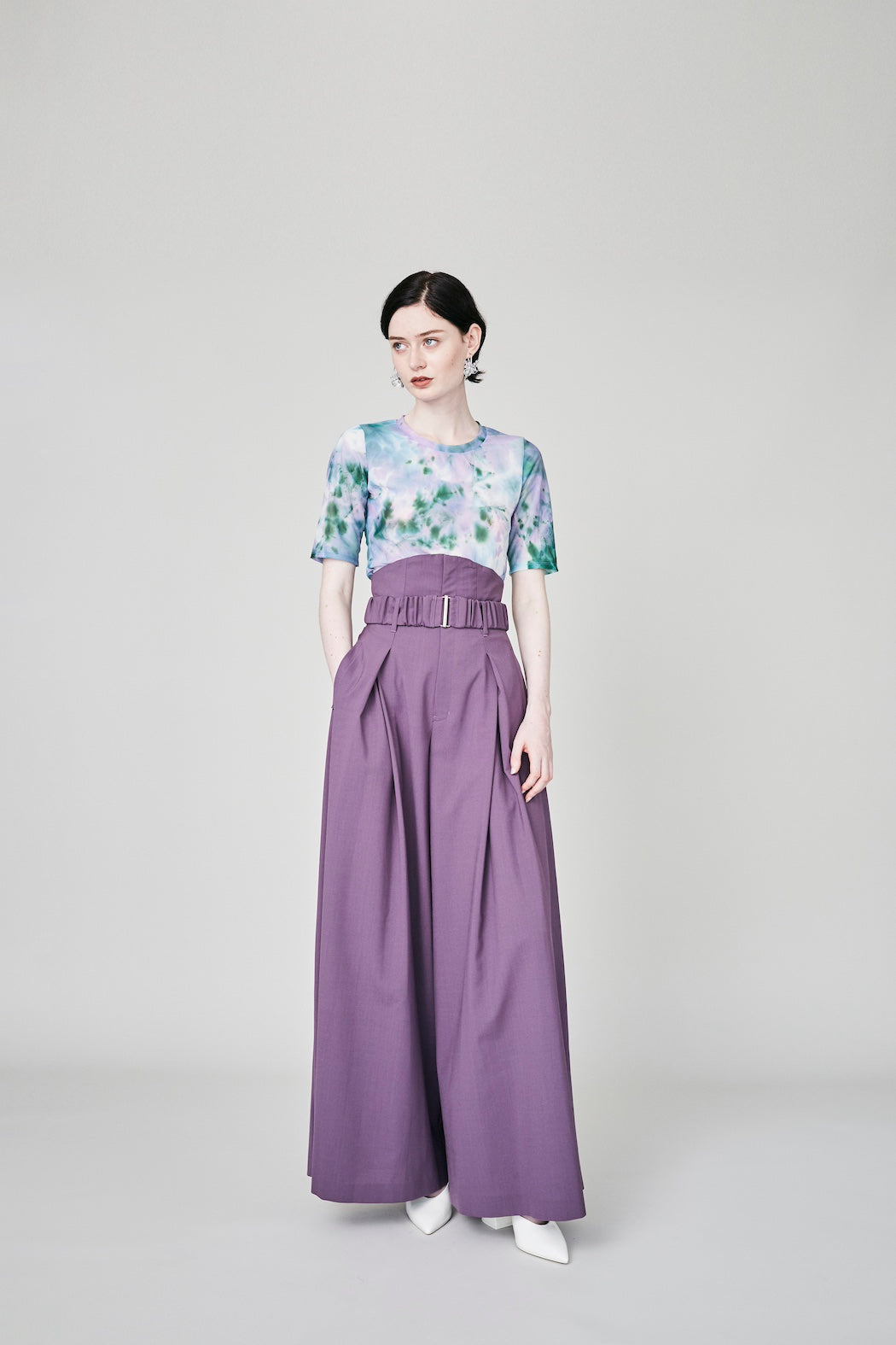 "Wake" sheer top  (Purple)