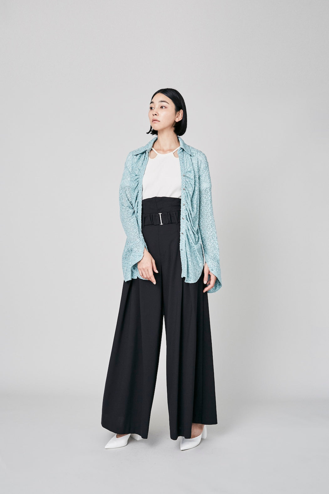 Stretch lace shirt (Mint)
