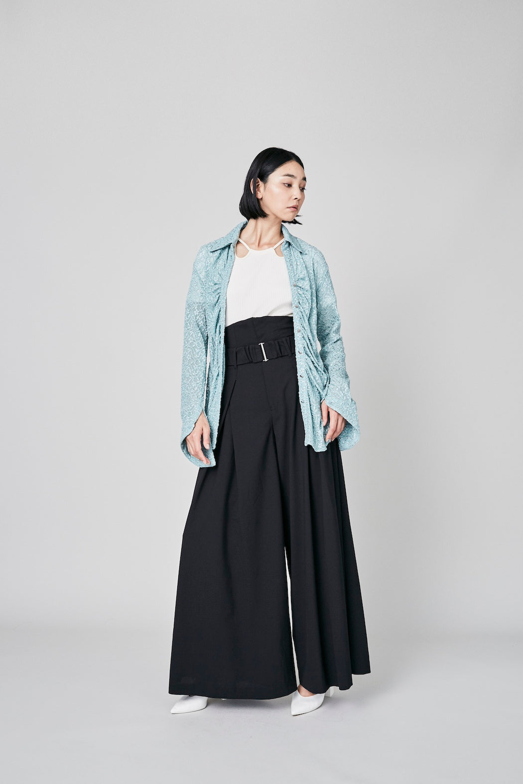 Stretch lace shirt (Mint)