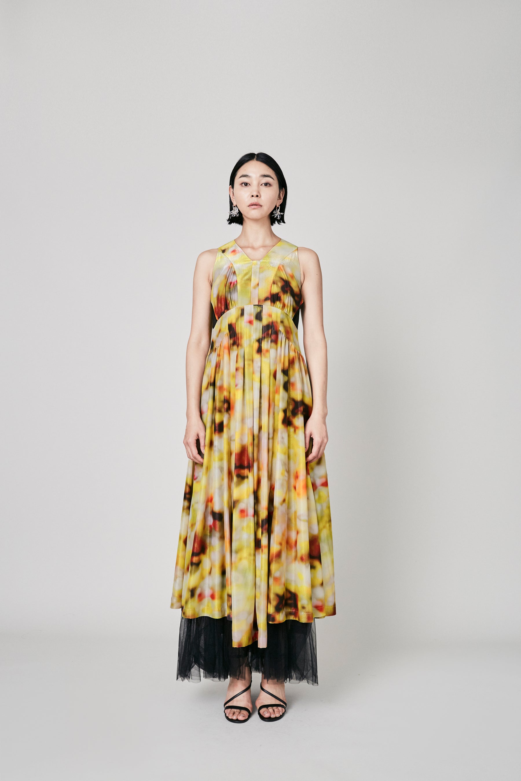 "Dizzy" layered dress (Yellow)