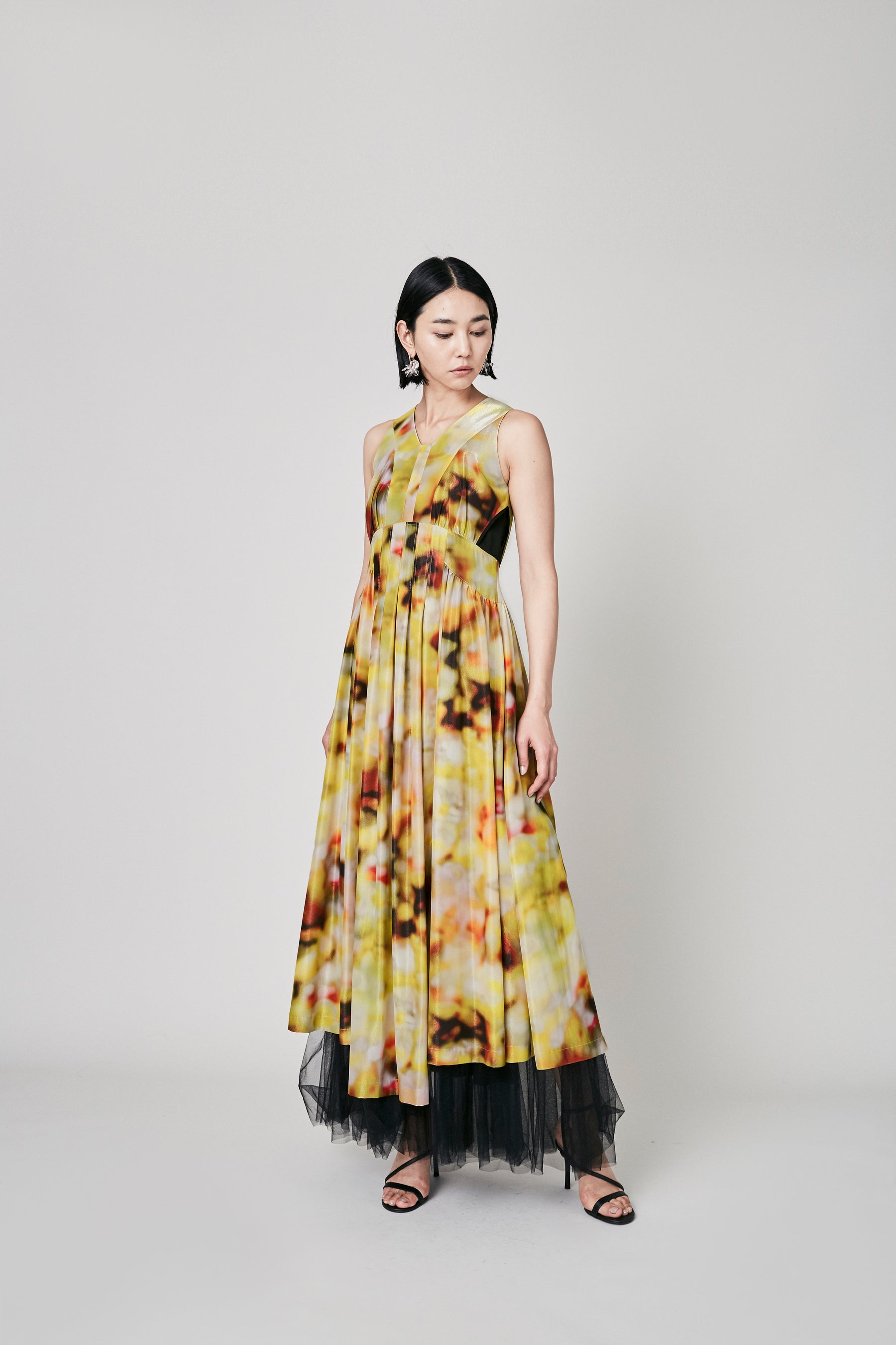 "Dizzy" layered dress (Yellow)