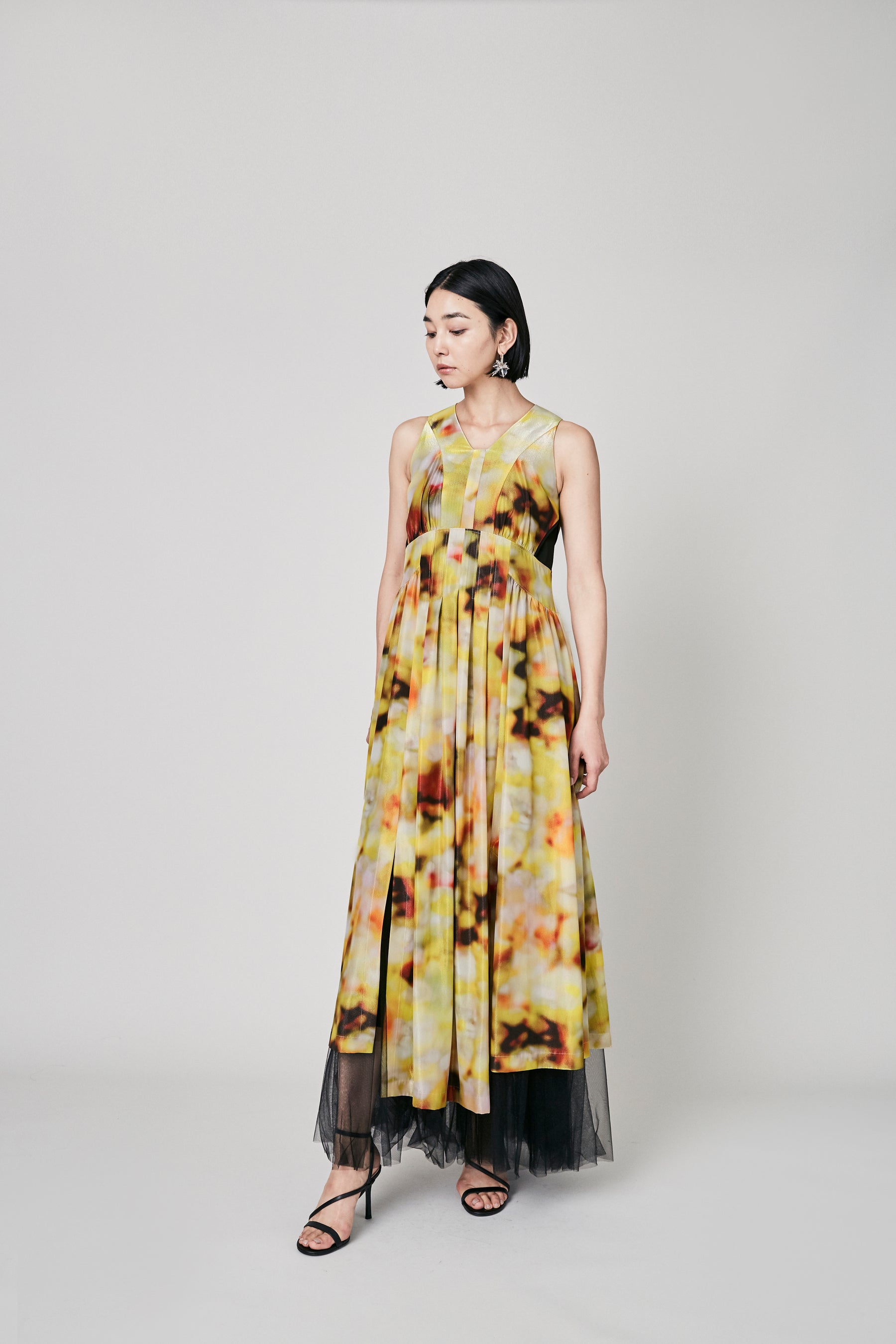 "Dizzy" layered dress (Yellow)