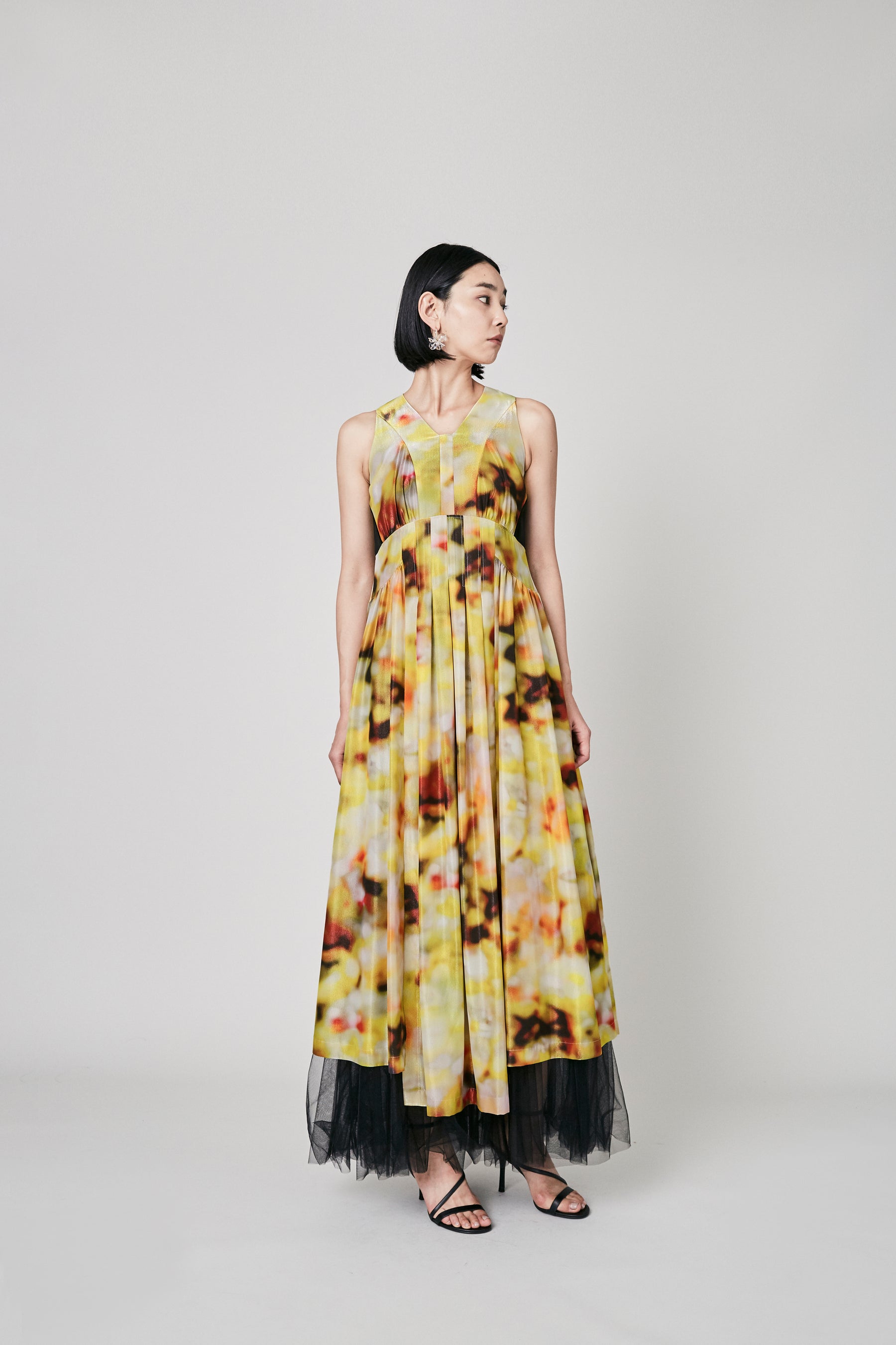 "Dizzy" layered dress (Yellow)