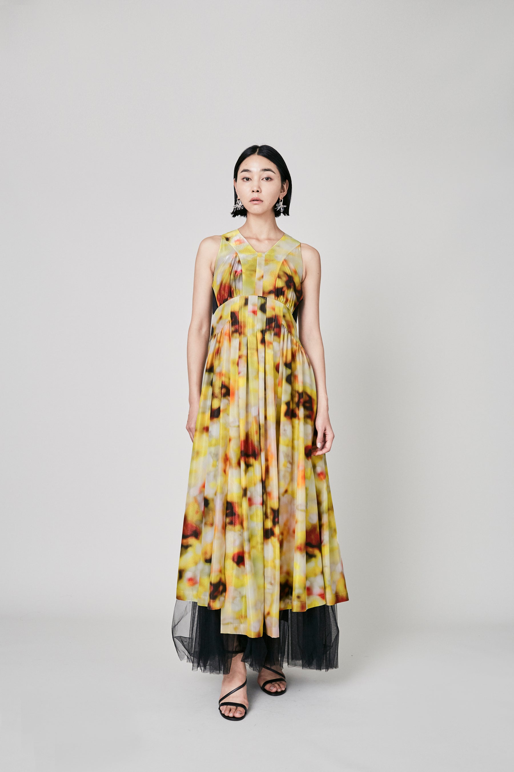 "Dizzy" layered dress (Yellow)