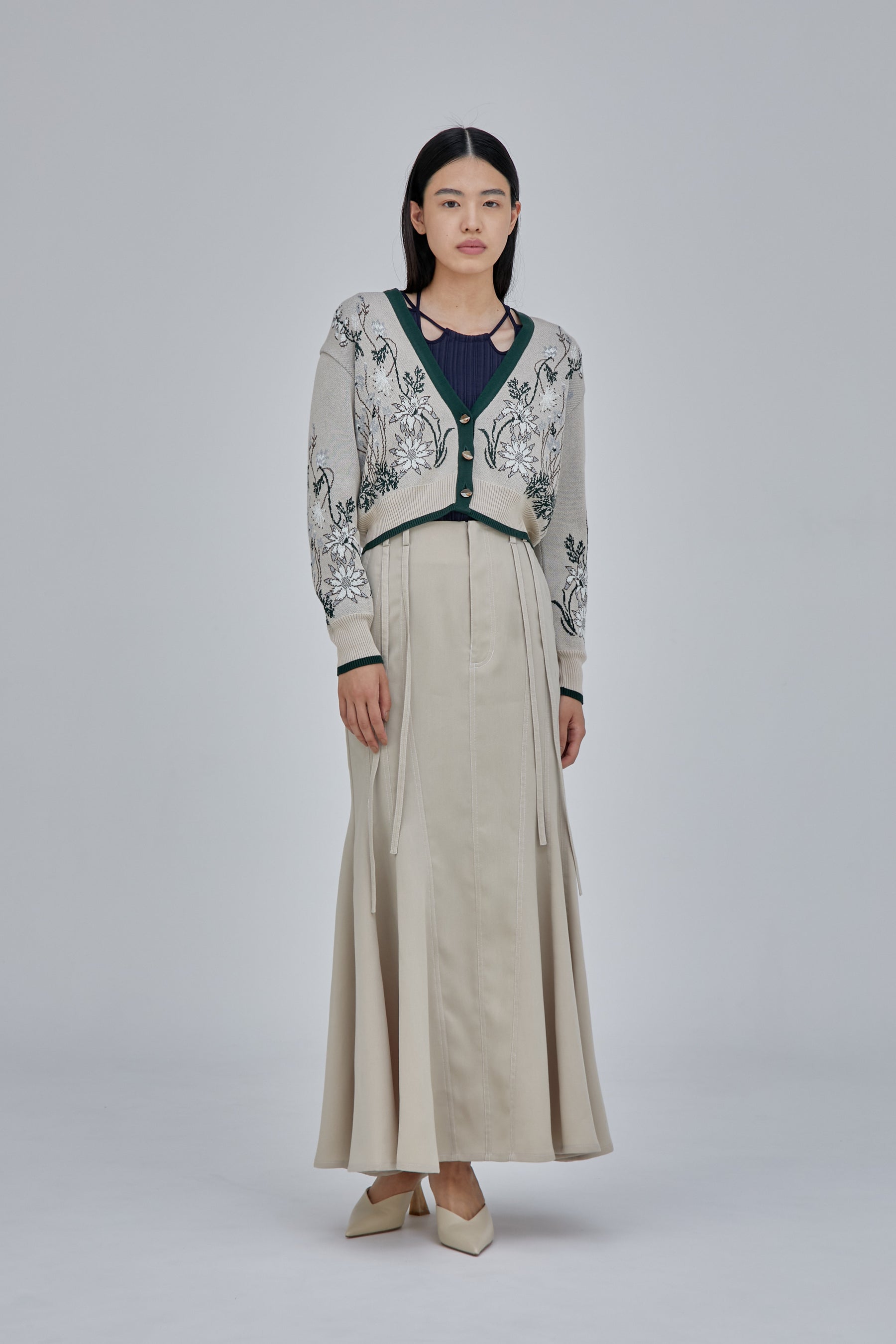 Umbrella mermaid skirt (Beige)