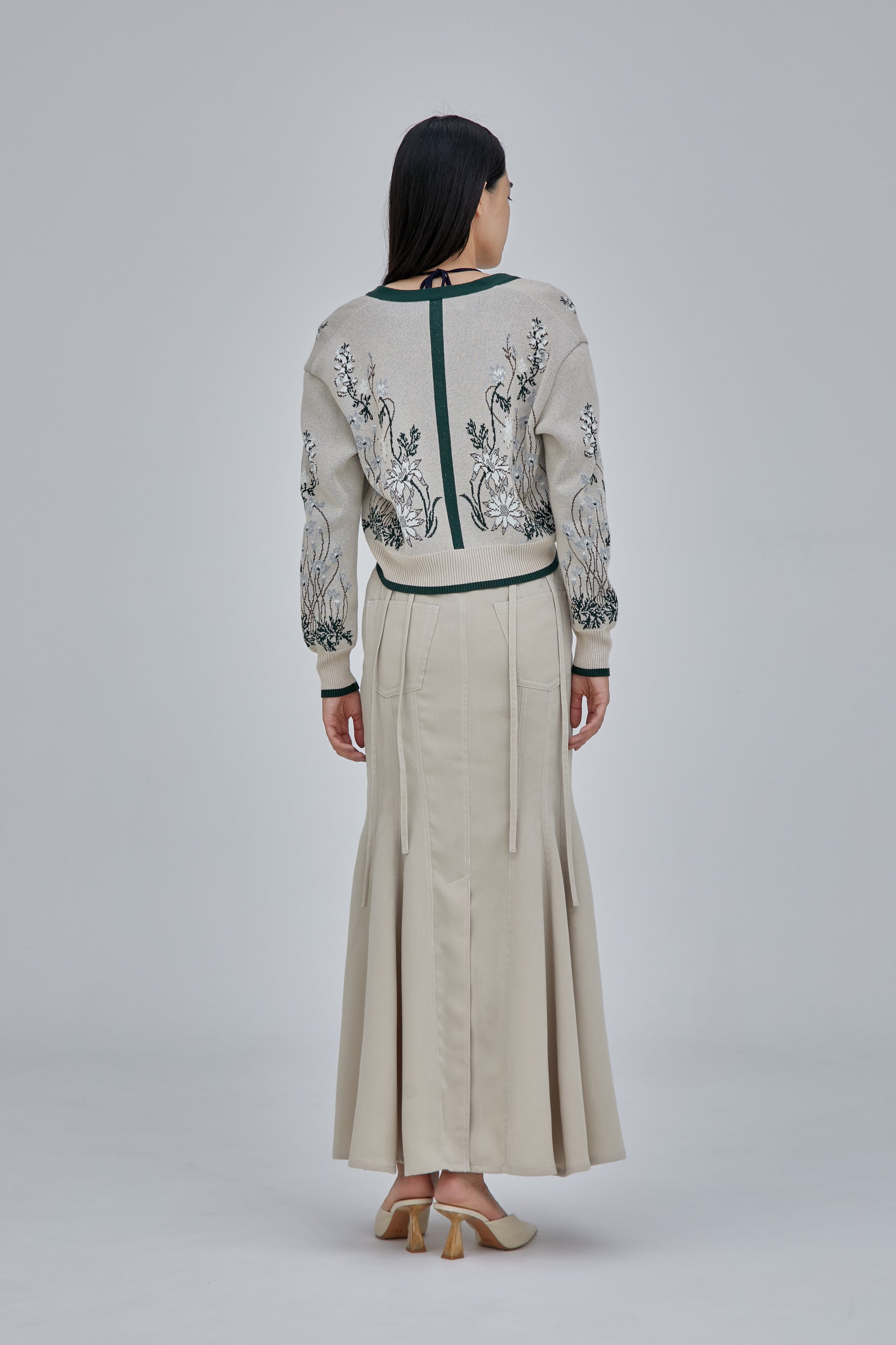 Umbrella mermaid skirt (Beige)