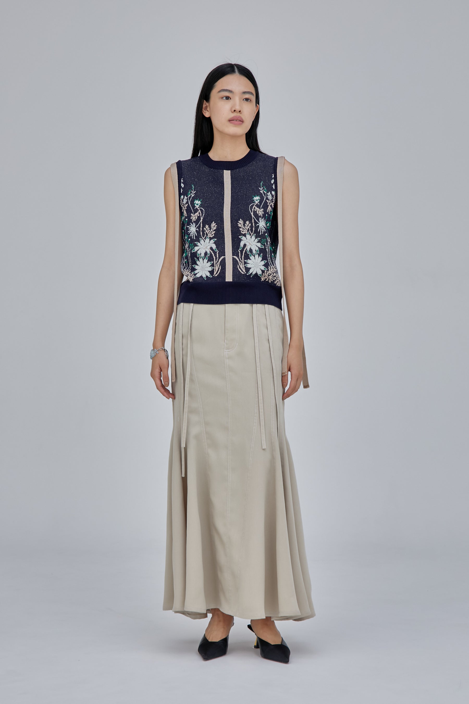 Umbrella mermaid skirt (Beige)