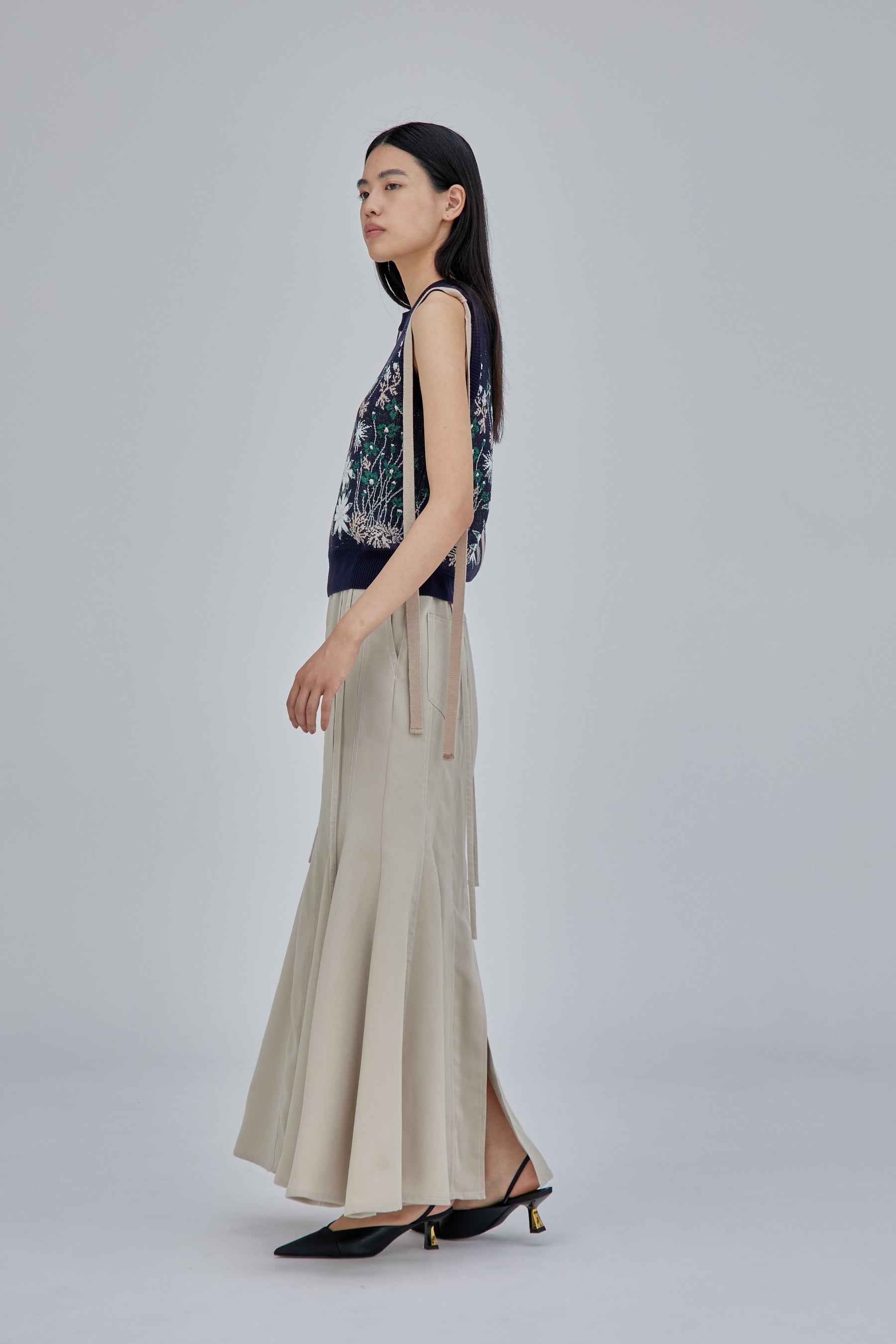 Umbrella mermaid skirt (Beige)