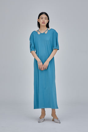 Ivy halfsleeve dress (Light blue)
