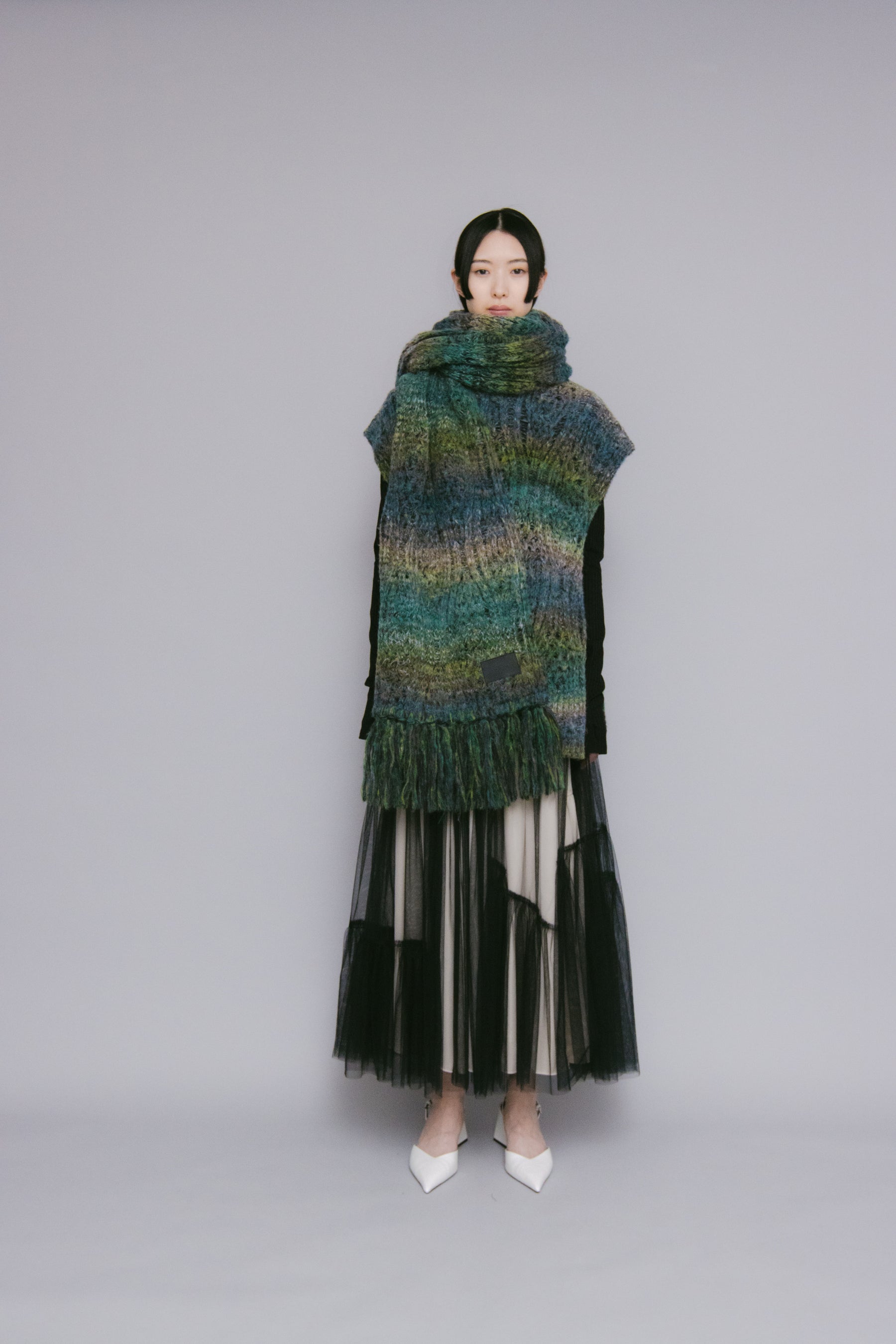 Hazy knit vest (Green)