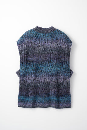 Hazy knit vest (Blue)