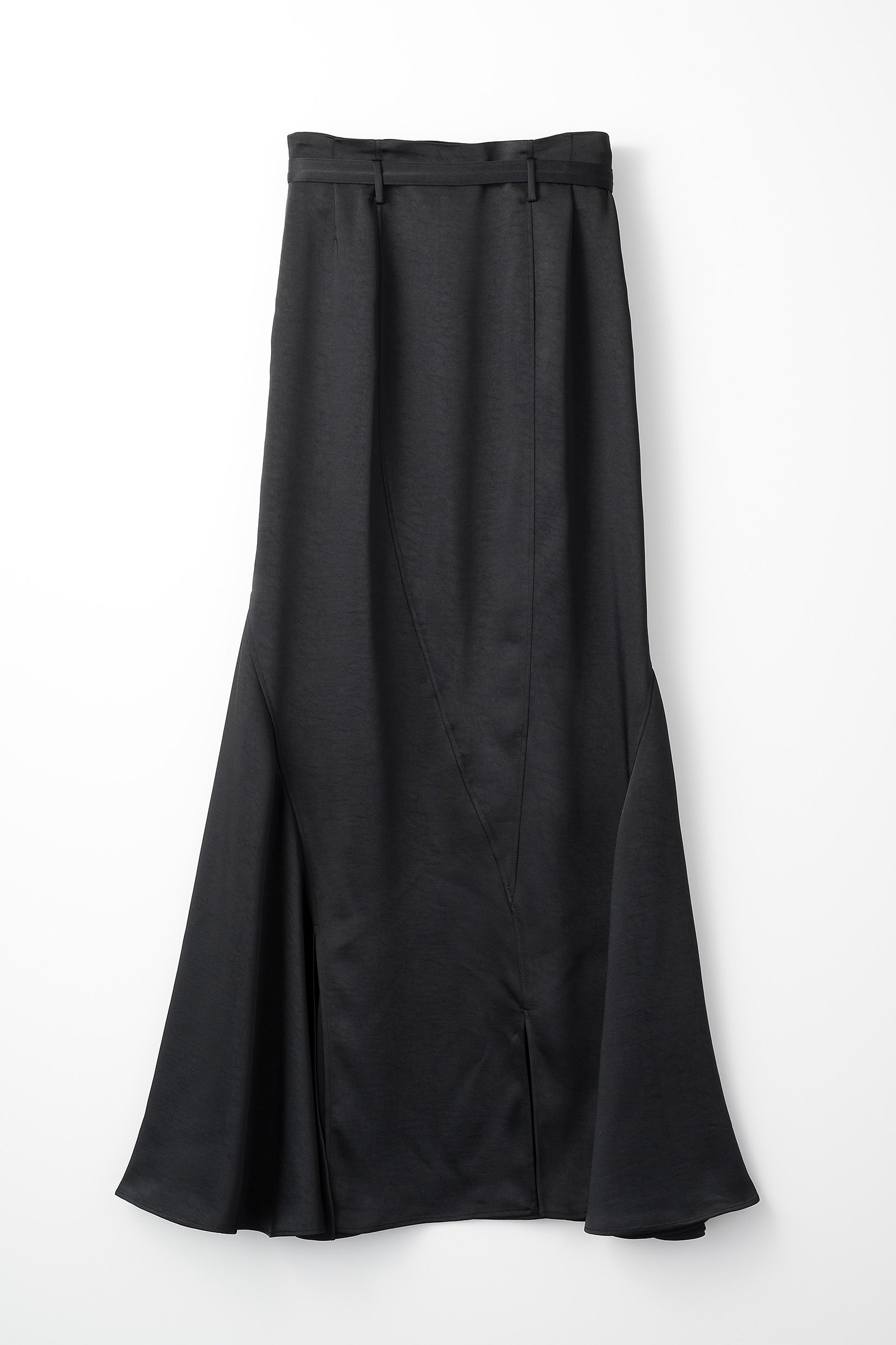 Curvy satin skirt (Black)
